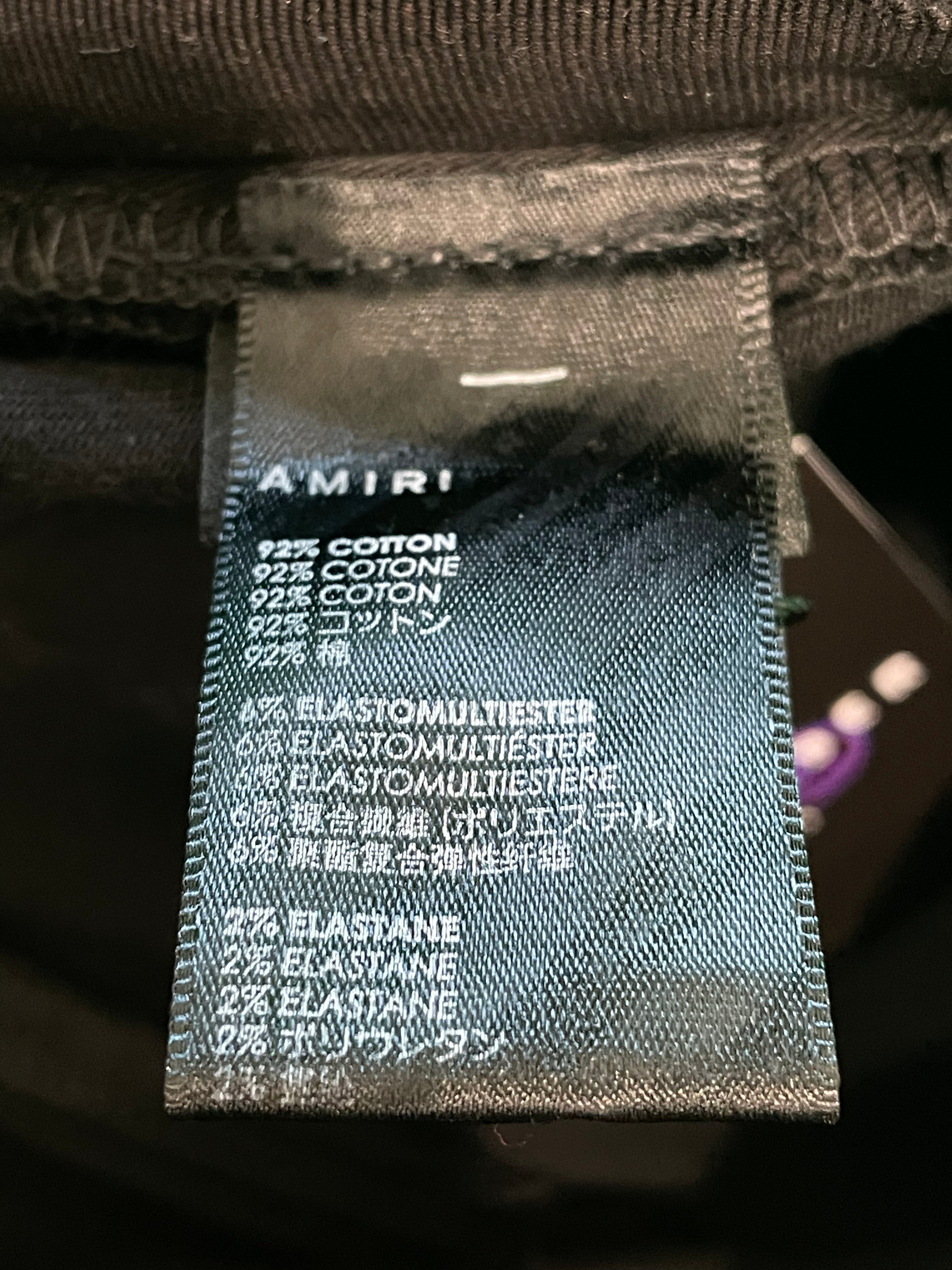 Amiri Clay Side Logo Black Jeans