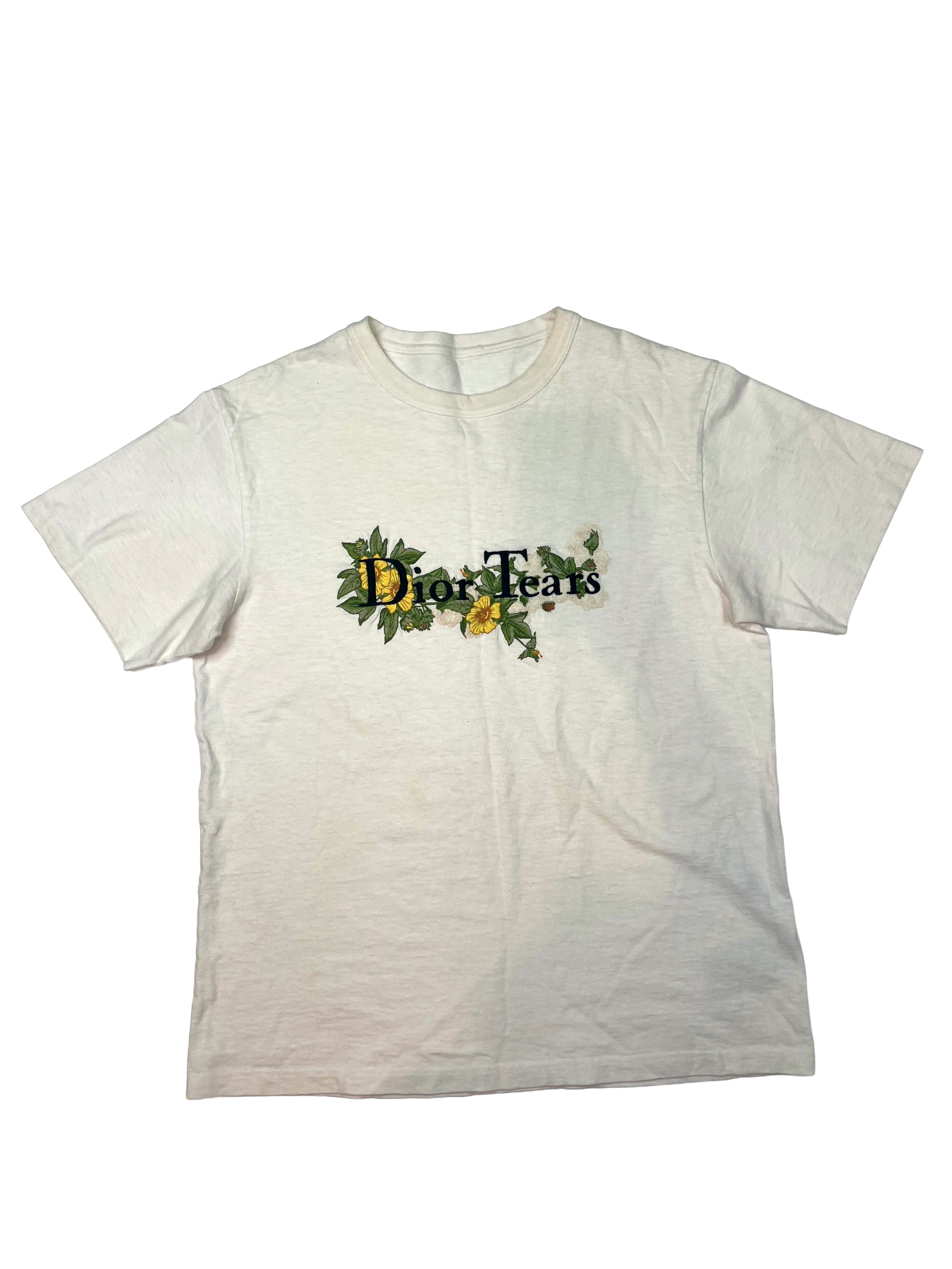 Dior x Denim Tears White Floral Lightly Worn Tee