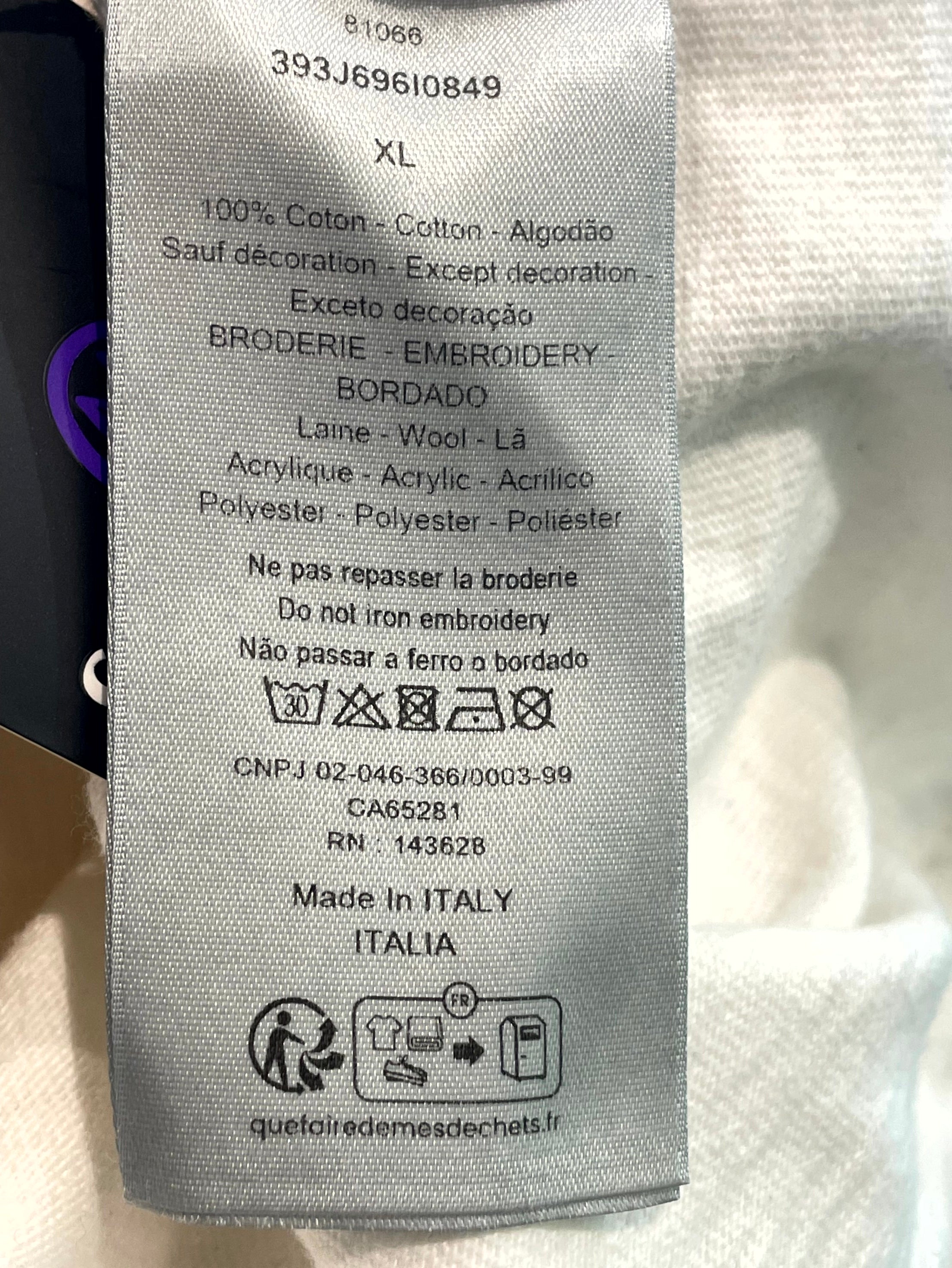 Dior x Denim Tears White Floral Lightly Worn Tee