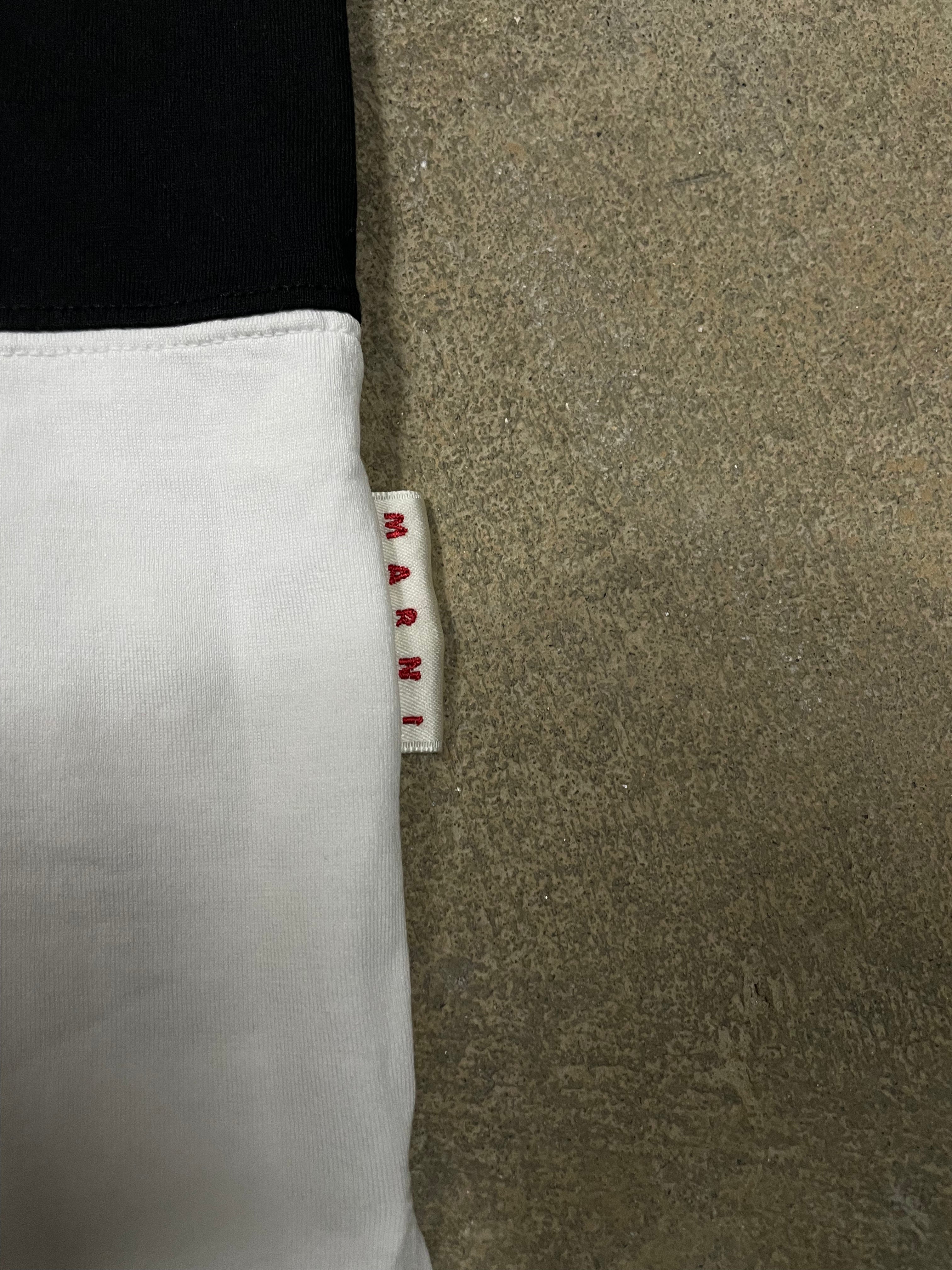 Marni Turtle Neck White & Black Sweater