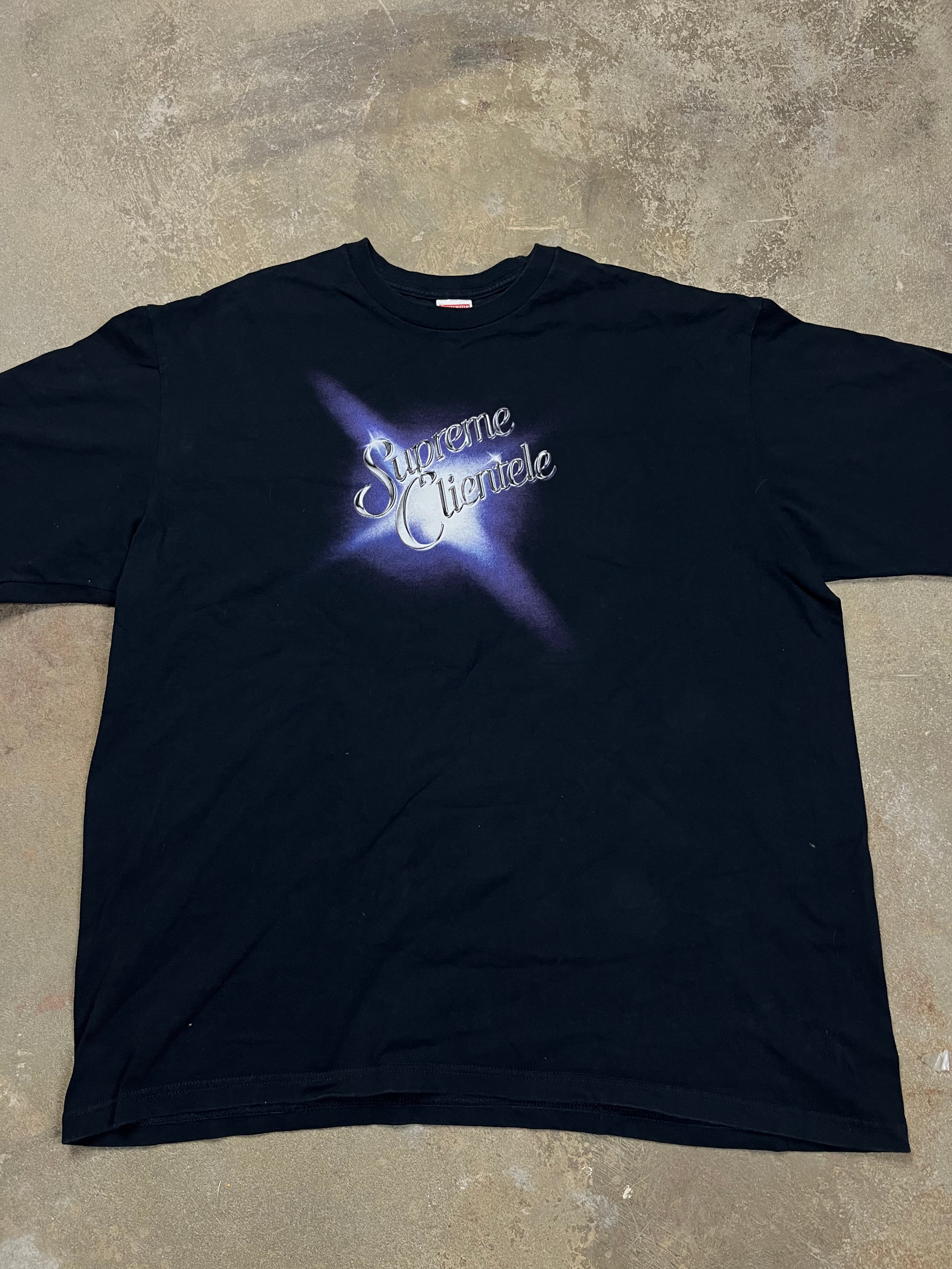 Supreme Clientele Tee Navy Used XL