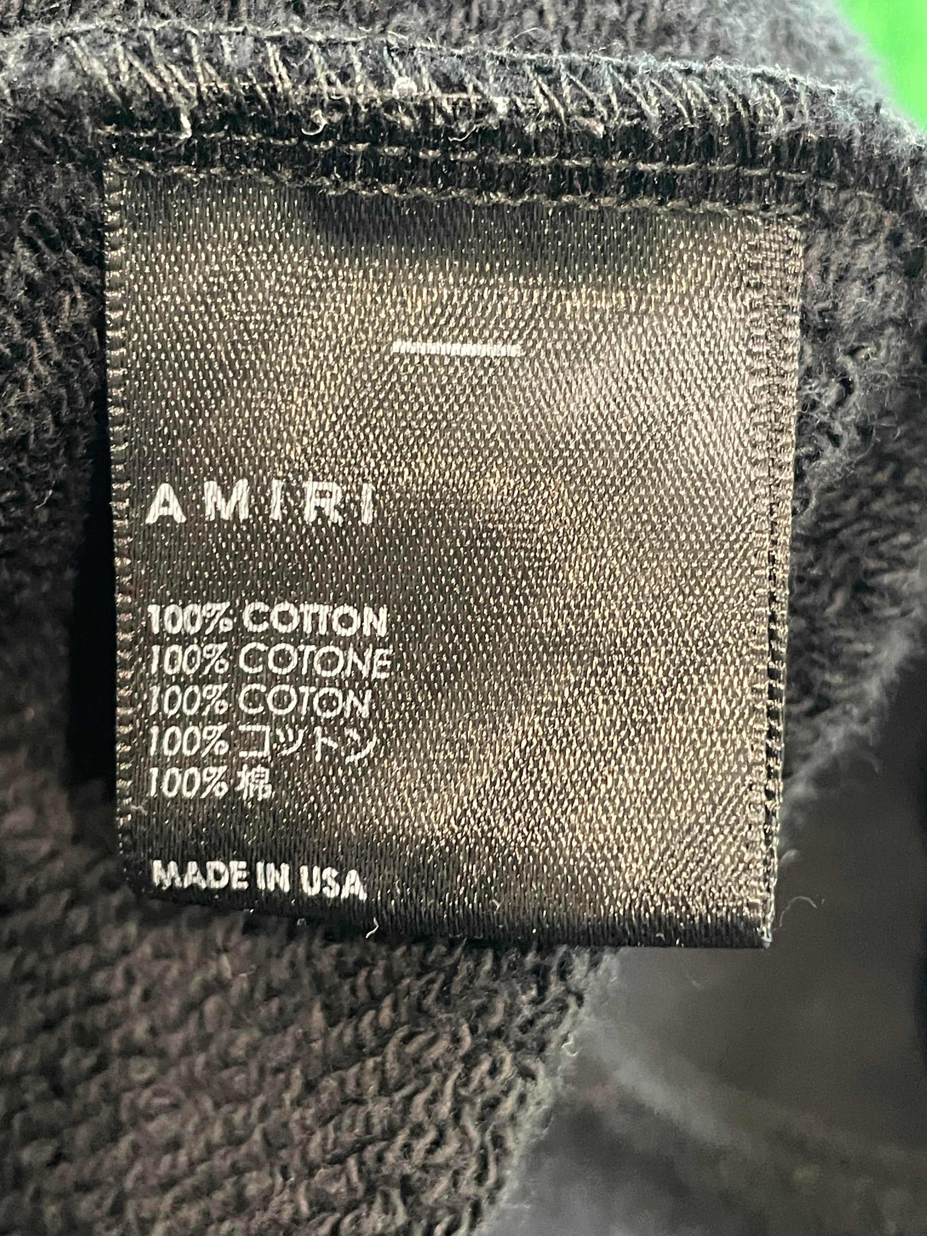 Amiri MA Logo Cheetah Black Crewneck
