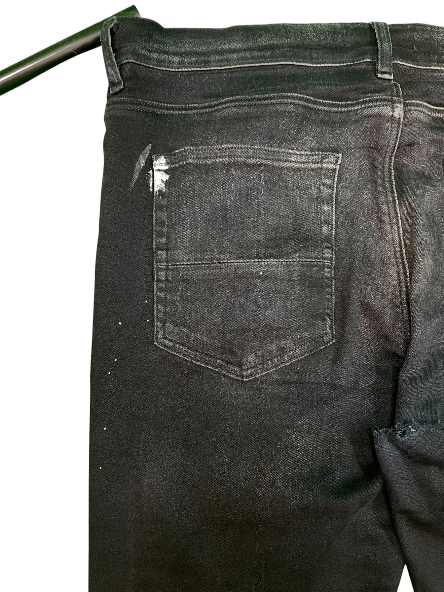 Amiri Brown Plaid Patch Black Jeans