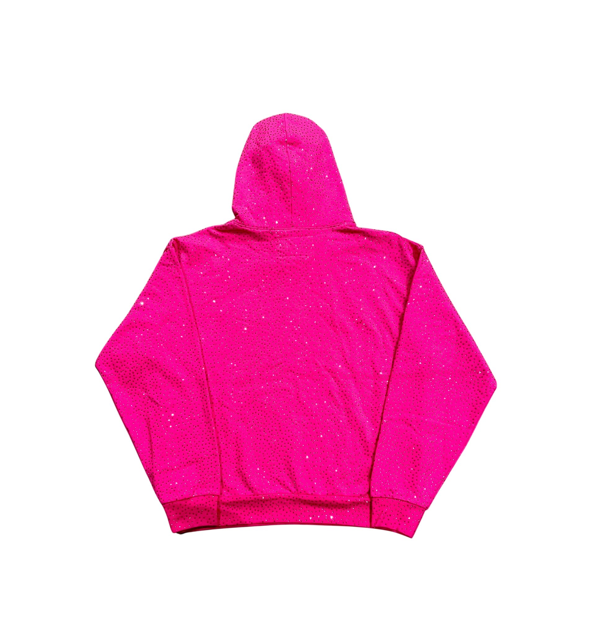 Sp5der "Rhinestone VVS" Pink Hoodie