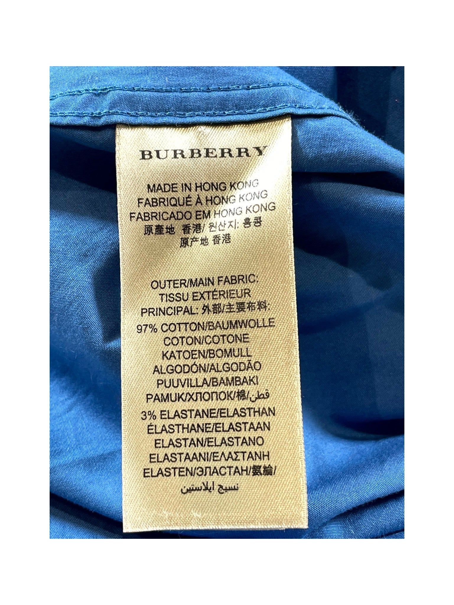 Burberry Button Up Blue Shirt