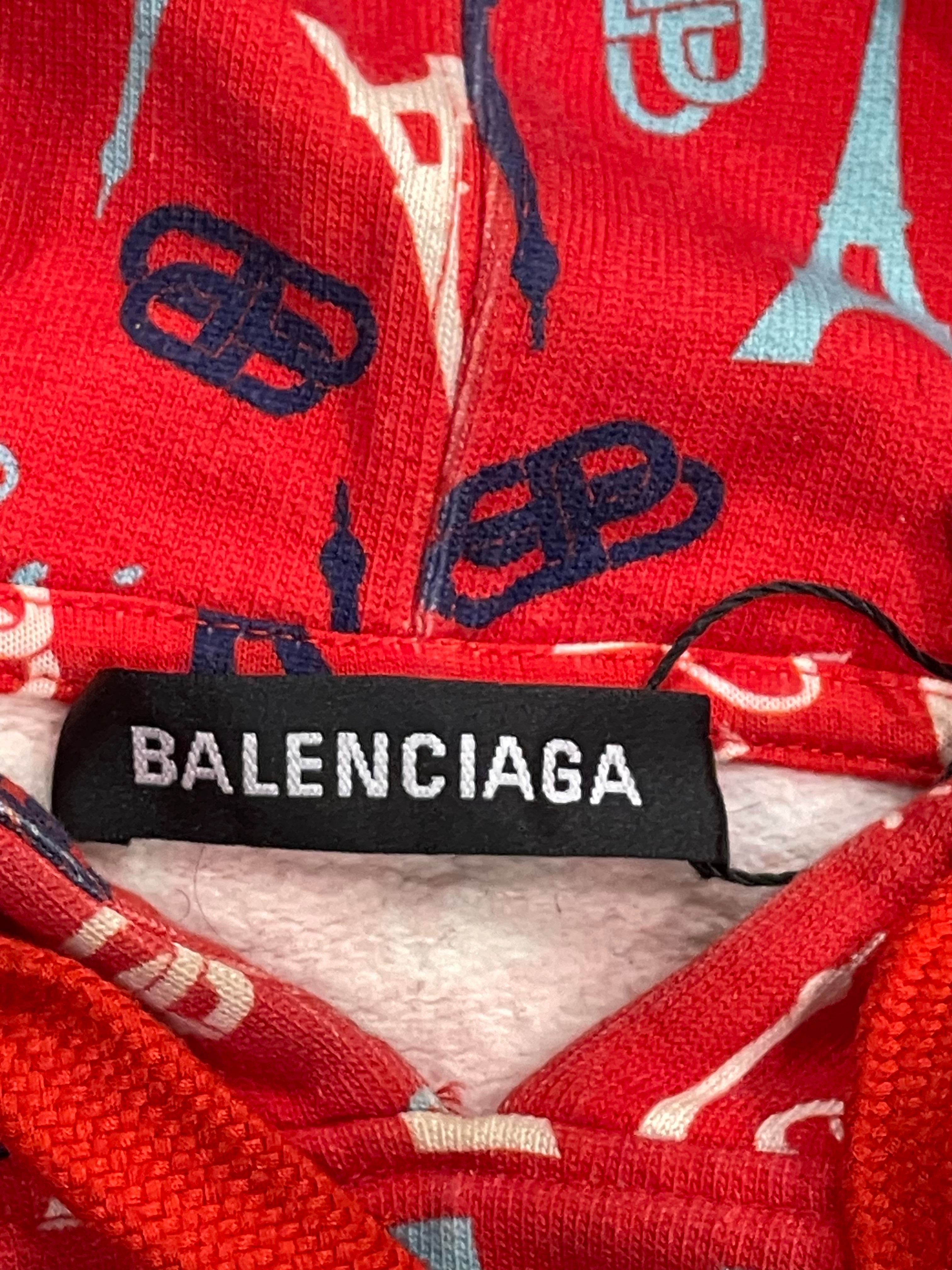 Balenciaga Eiffel Tower Red Hoodie