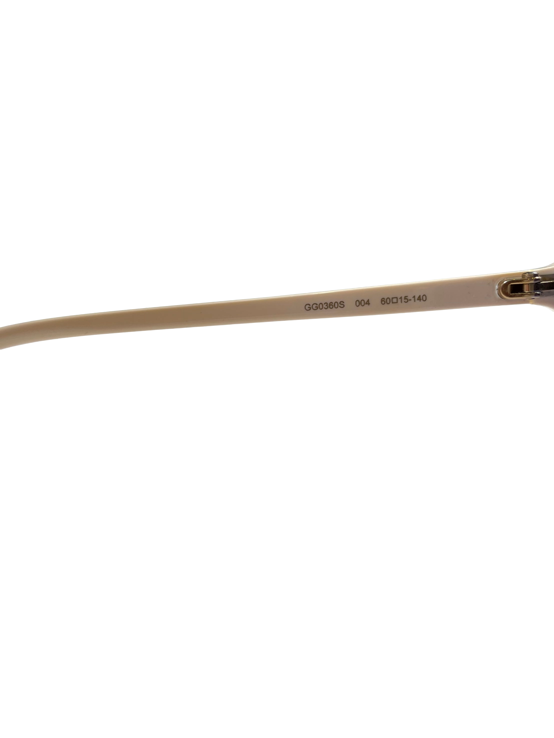 Gucci Heart Shades White Sunglasses