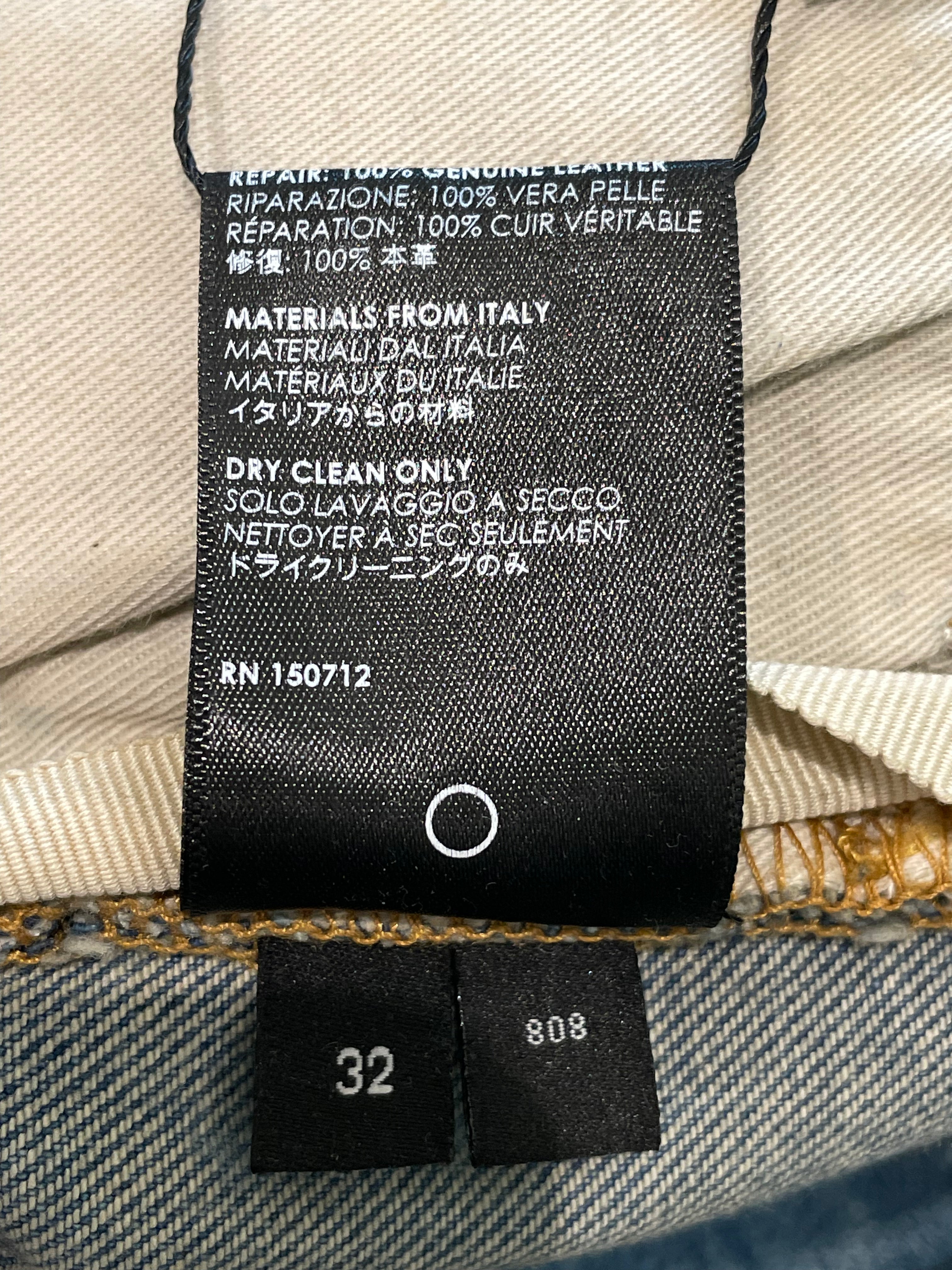 Amiri White Side Logo Light Wash Blue Jeans