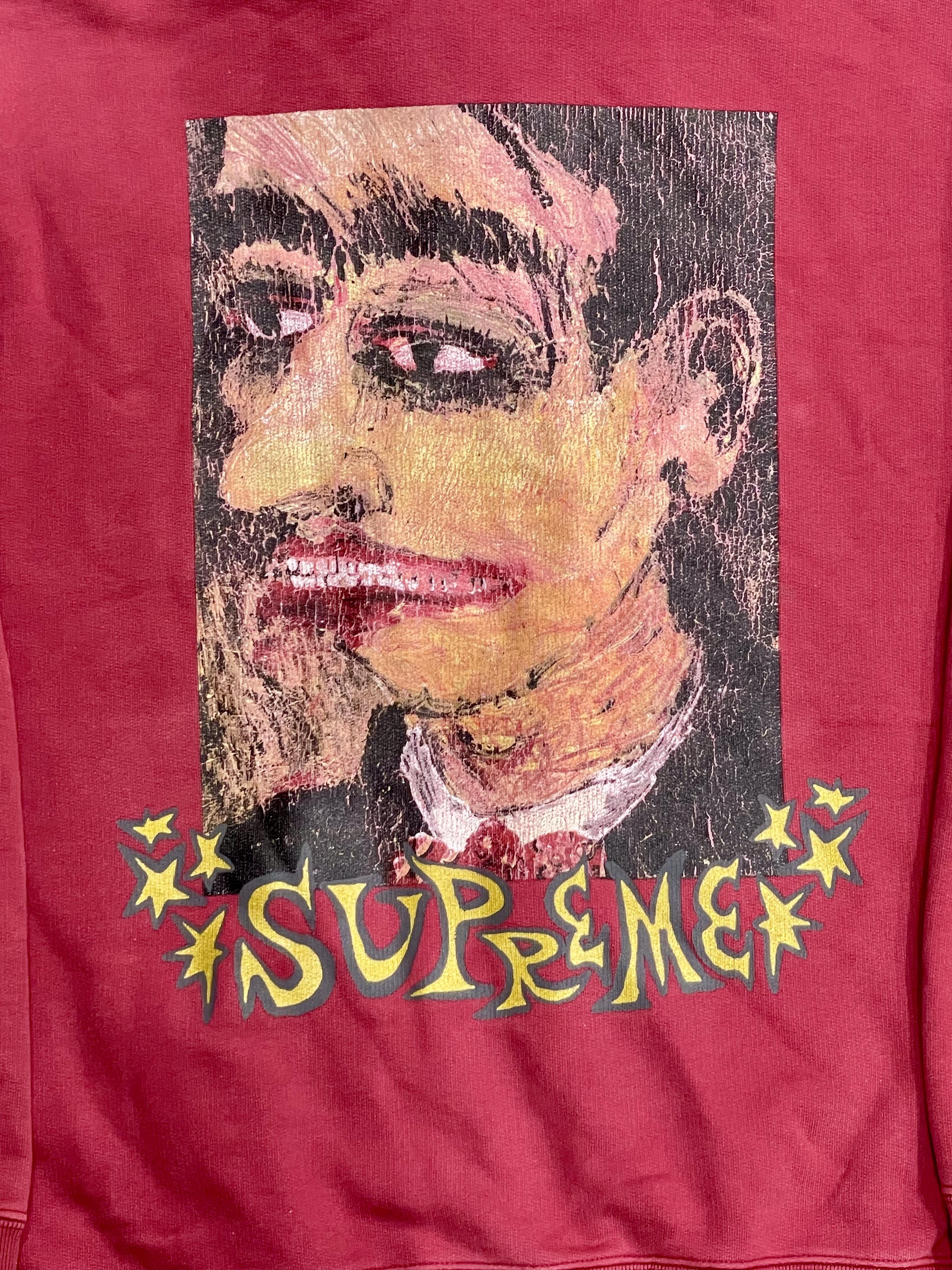 Supreme Portrait Burgundy Hoodie