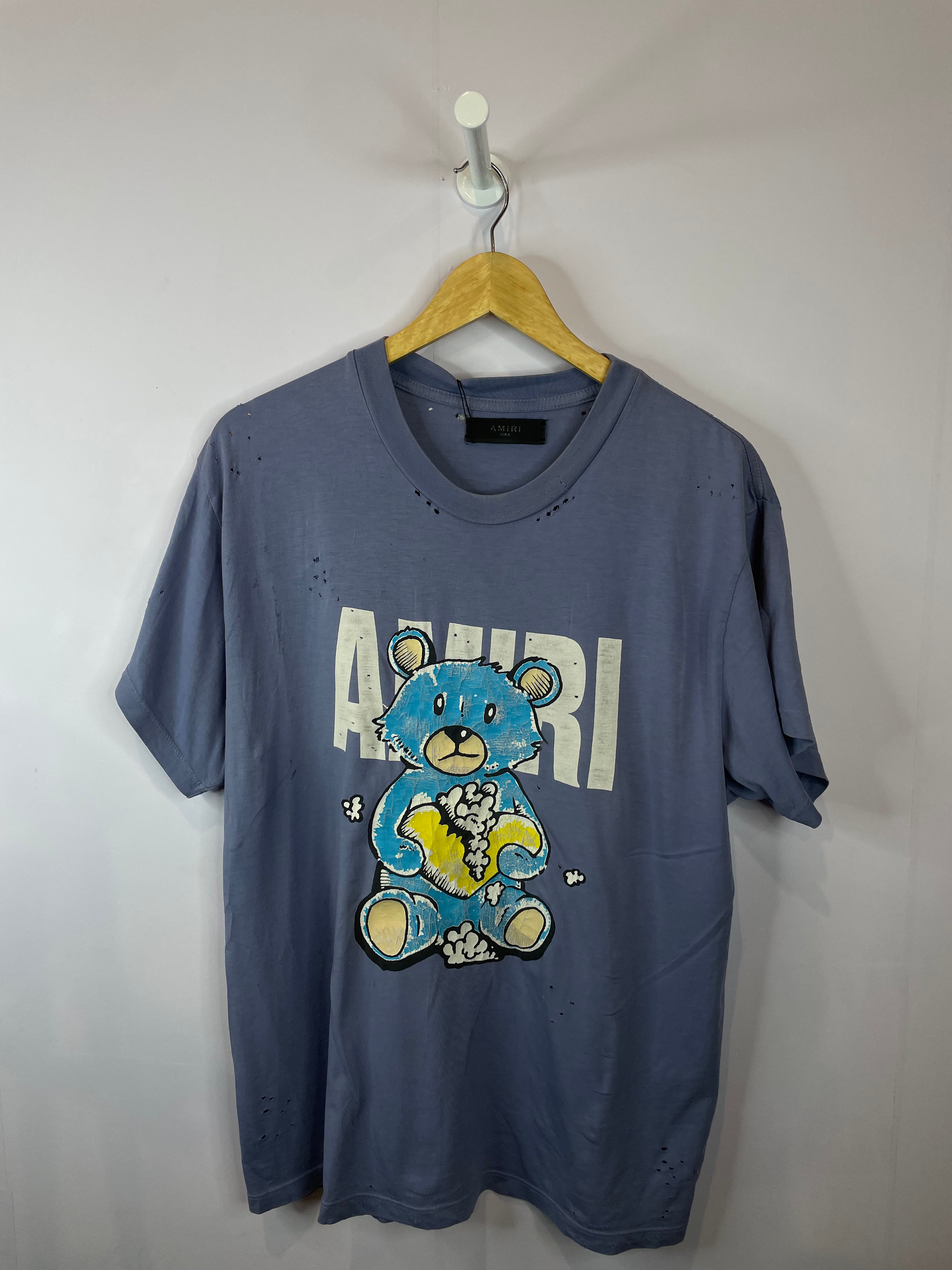 Amiri Teddy Bear Distressed Tee Used Small