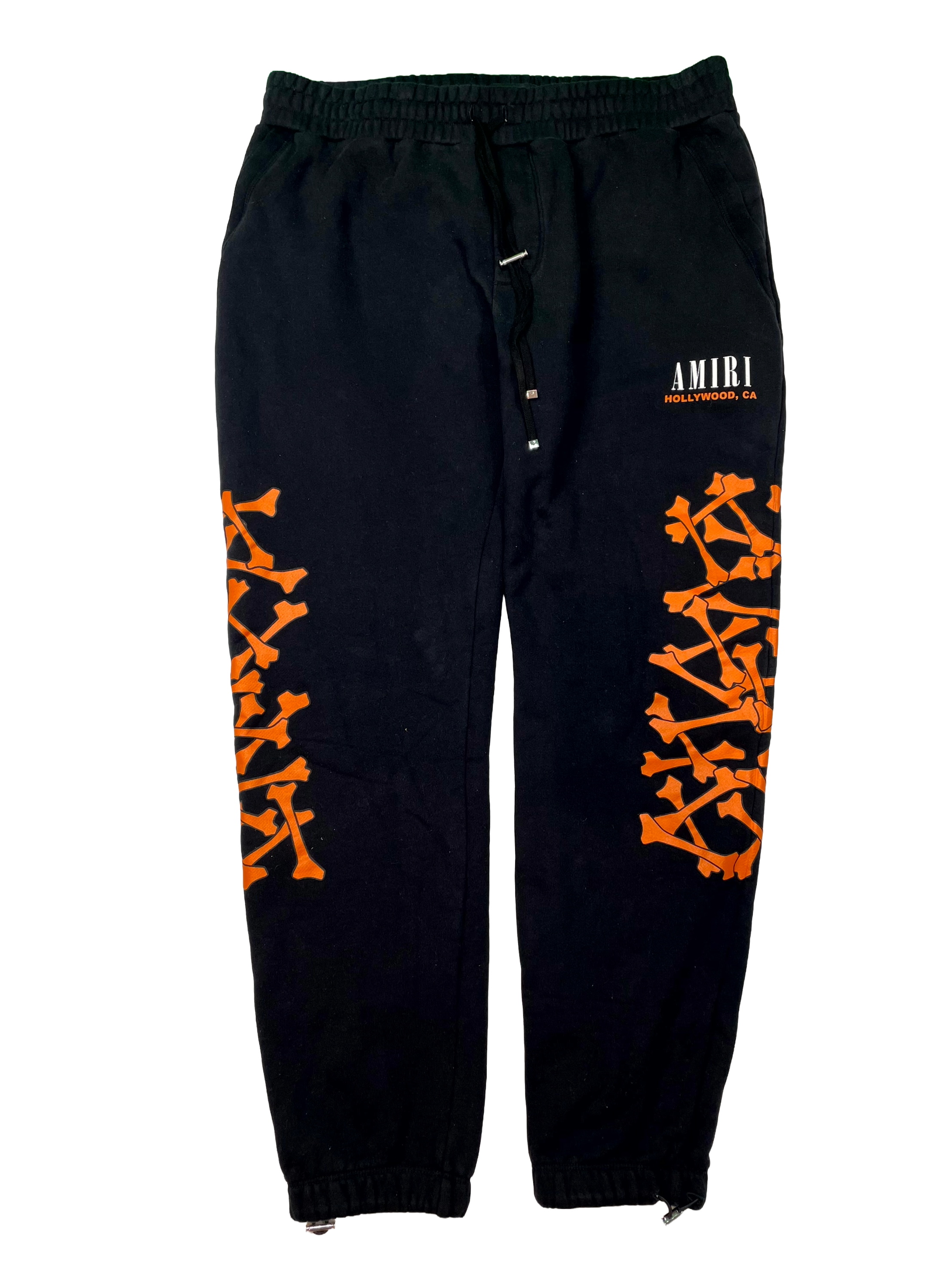 Amiri Bone Black & Orange Sweatpants