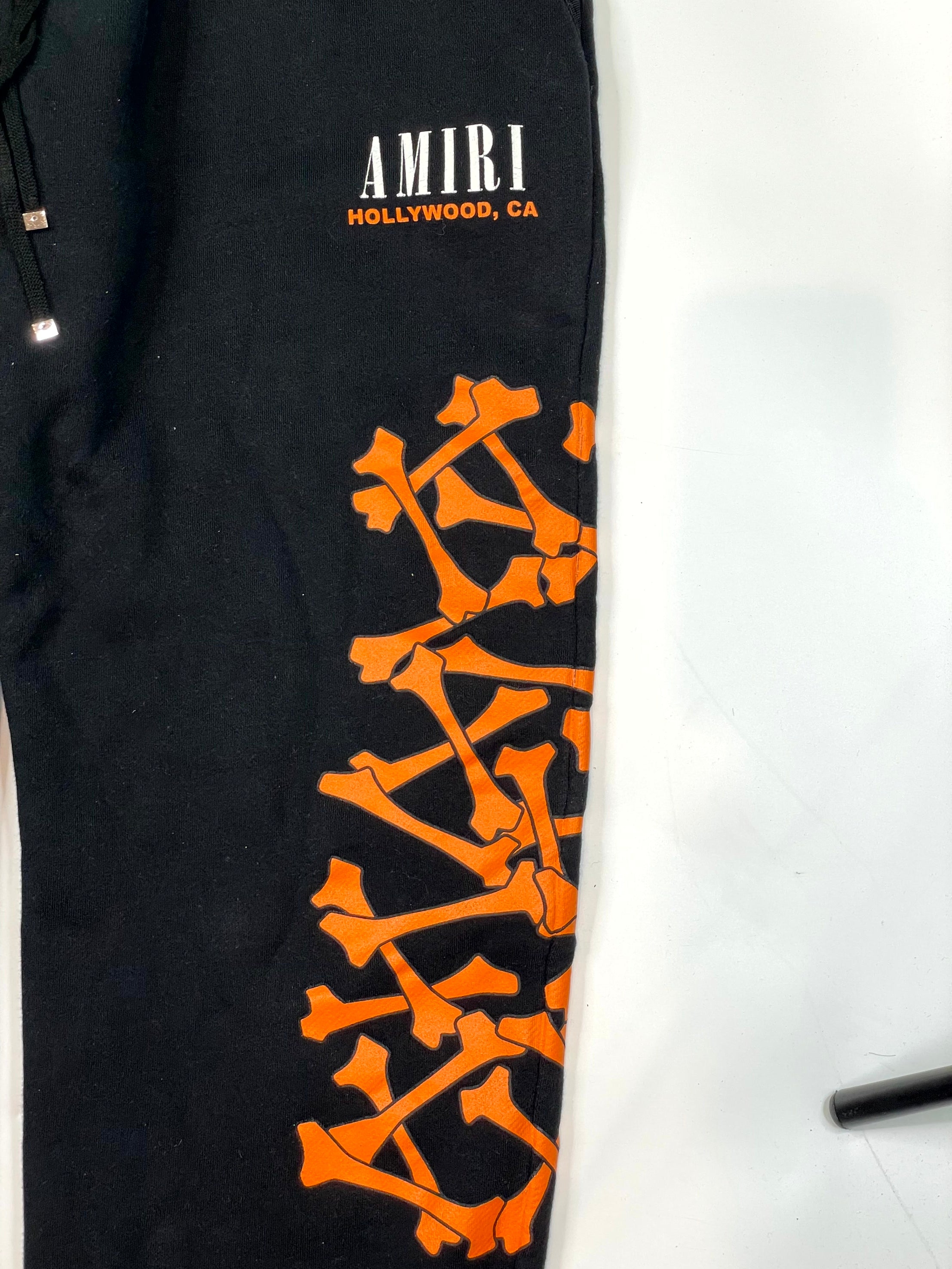 Amiri Bone Black & Orange Sweatpants