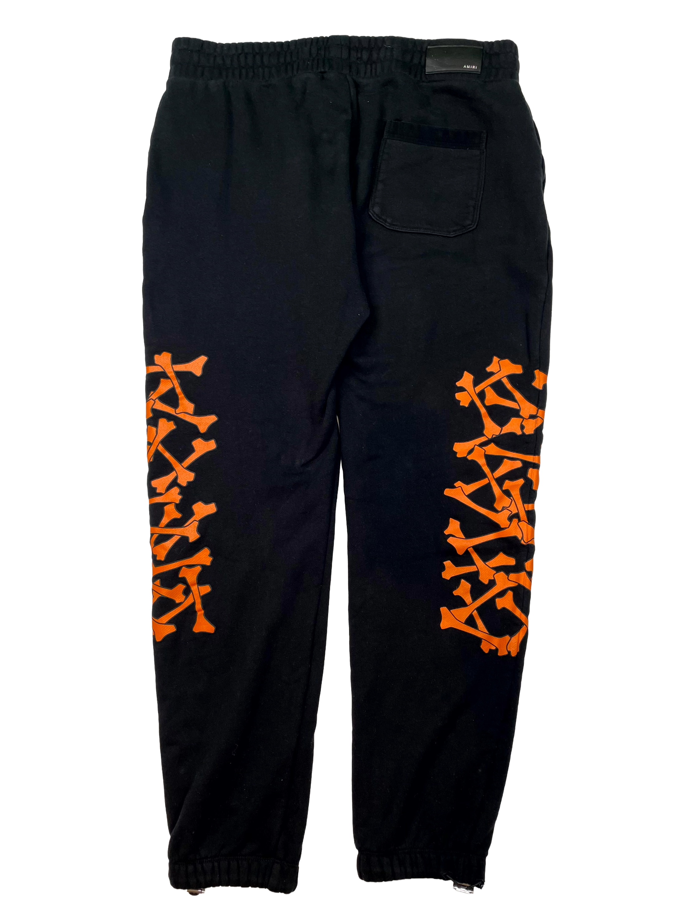 Amiri Bone Black & Orange Sweatpants