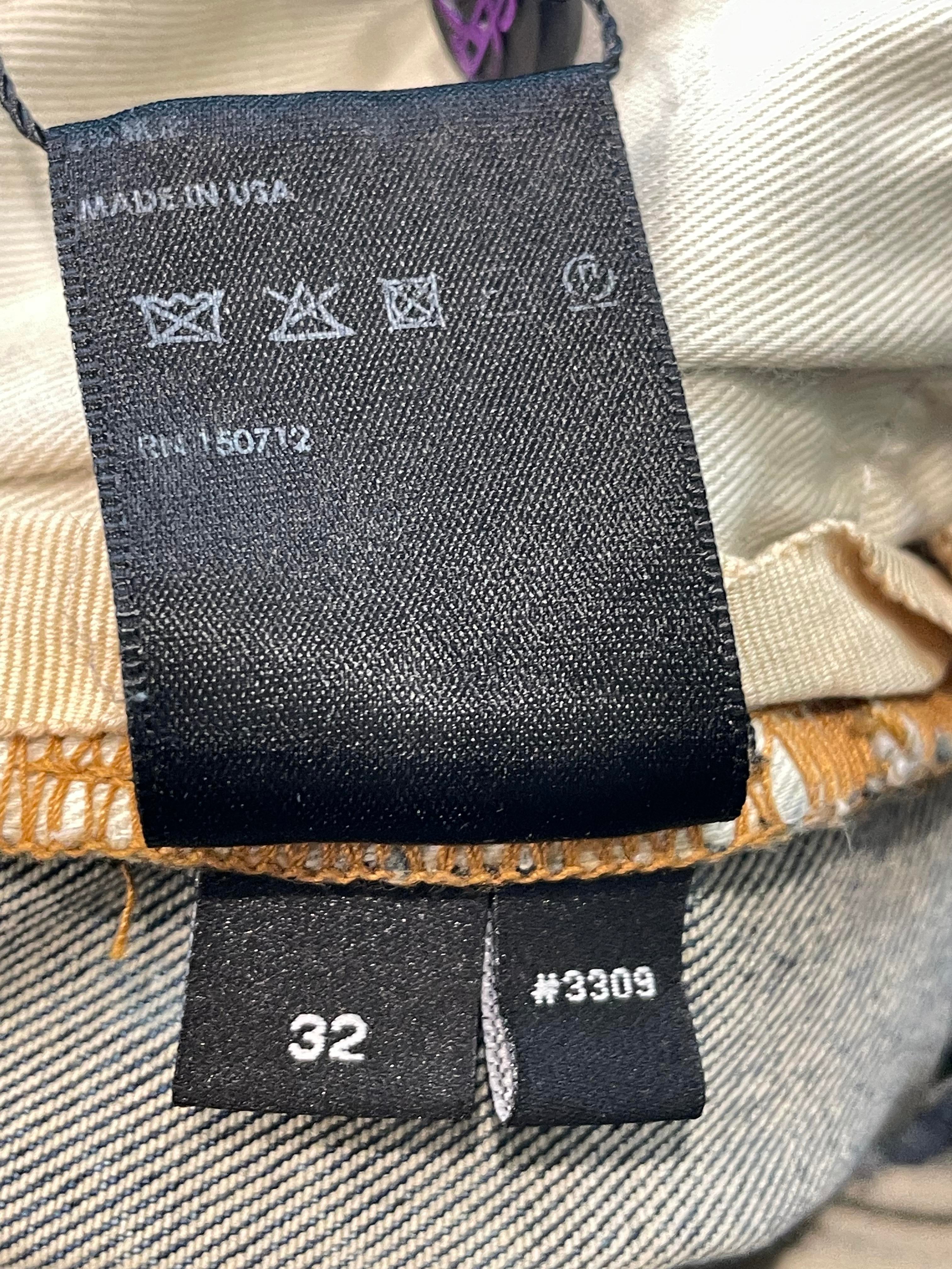 Amiri MX1 Dark Wash Orange Patch Jeans