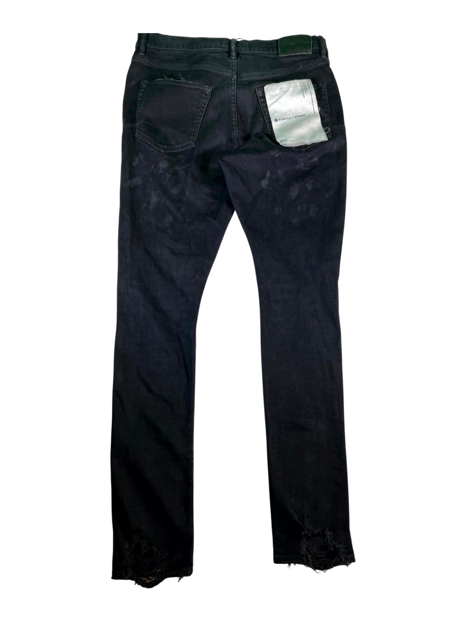 Purple Brand Ripped Black Wash Jeans