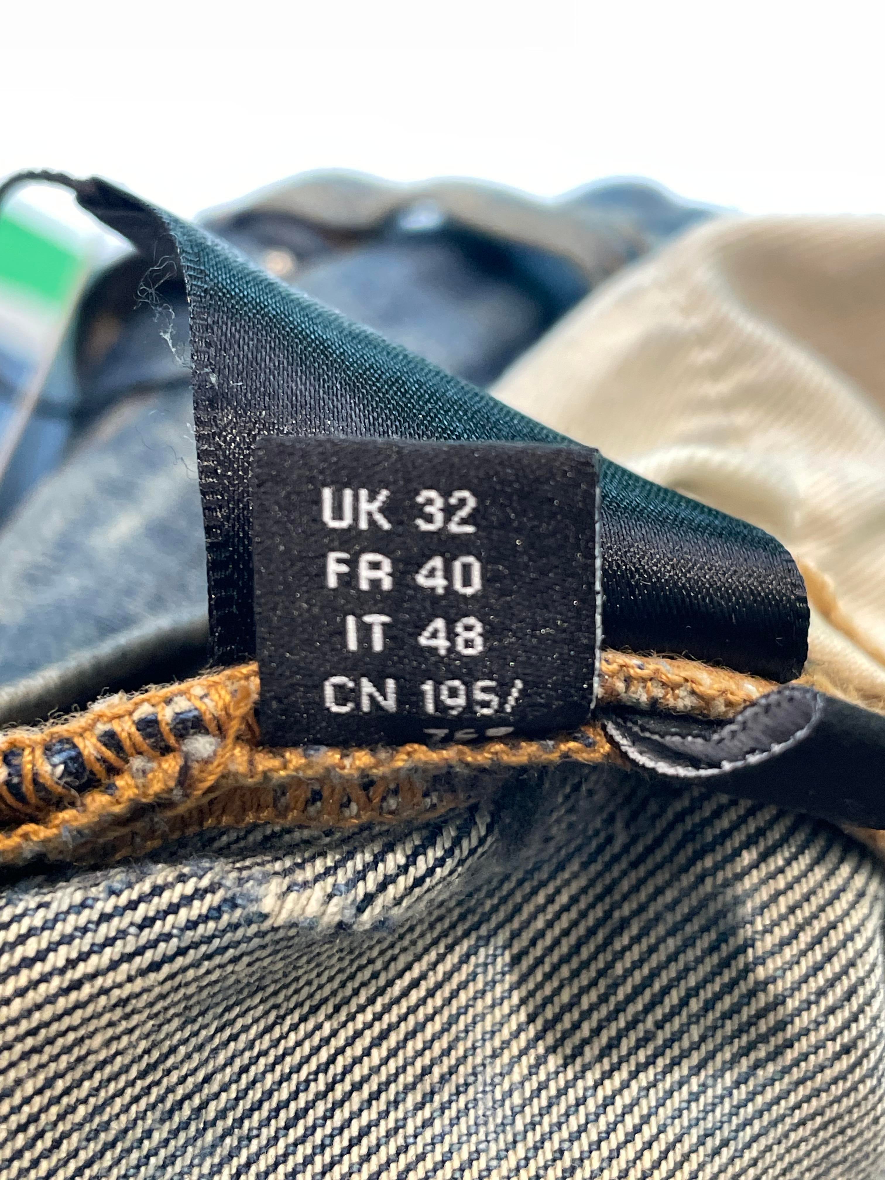 Amiri MX1 Dark Wash Orange Patch Jeans
