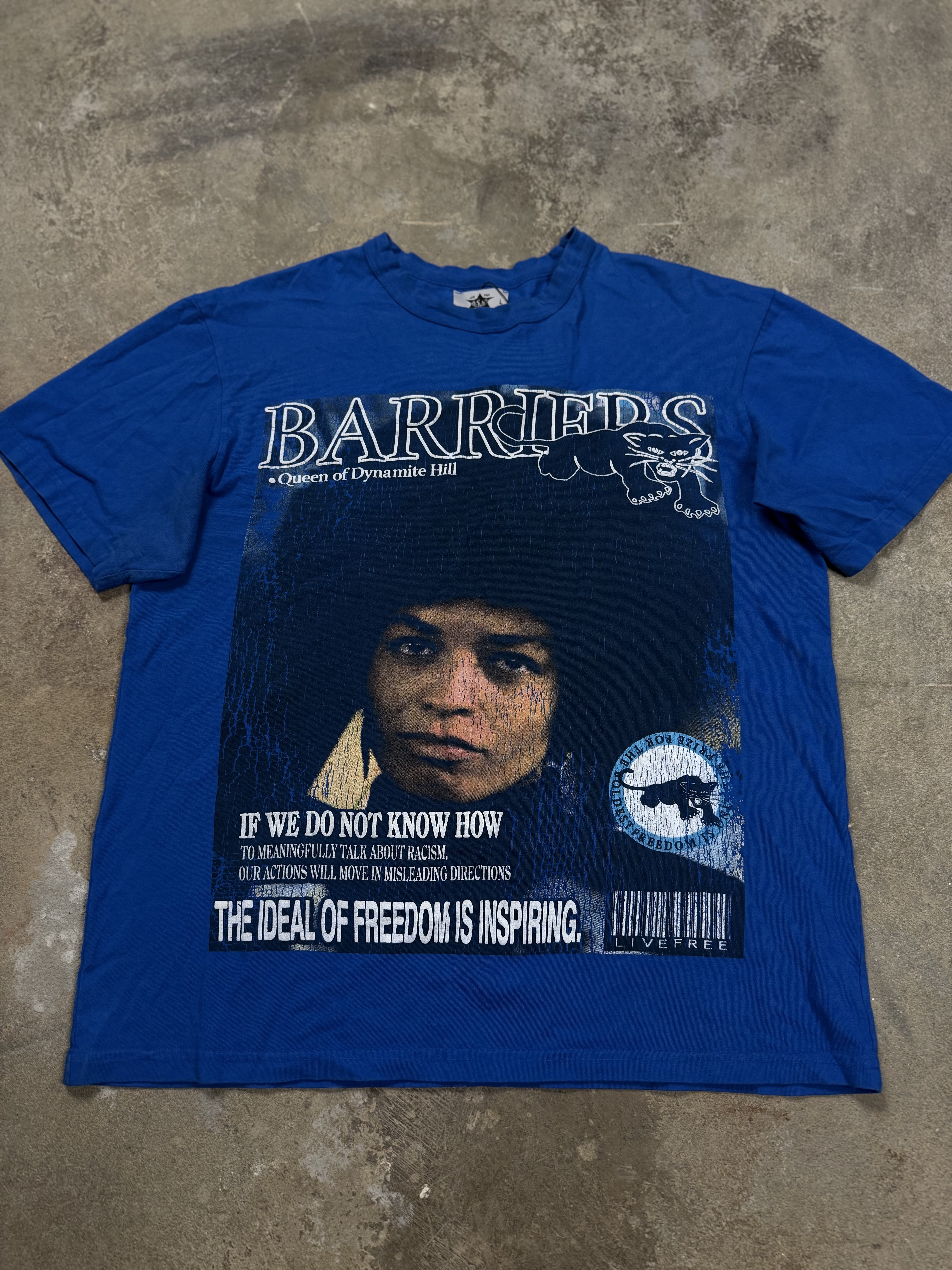 Barriers Blue Dynamite Tee Used Large