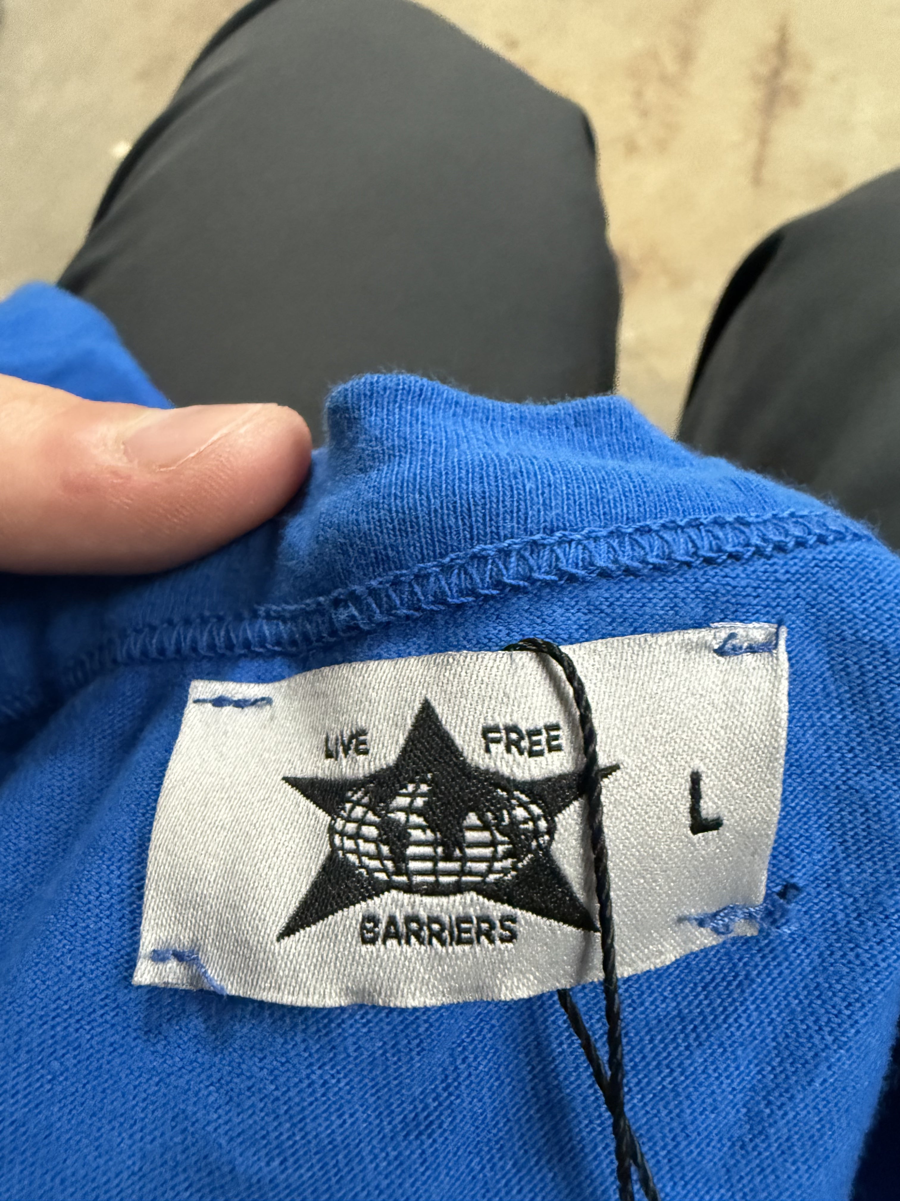 Barriers Blue Dynamite Tee Used Large