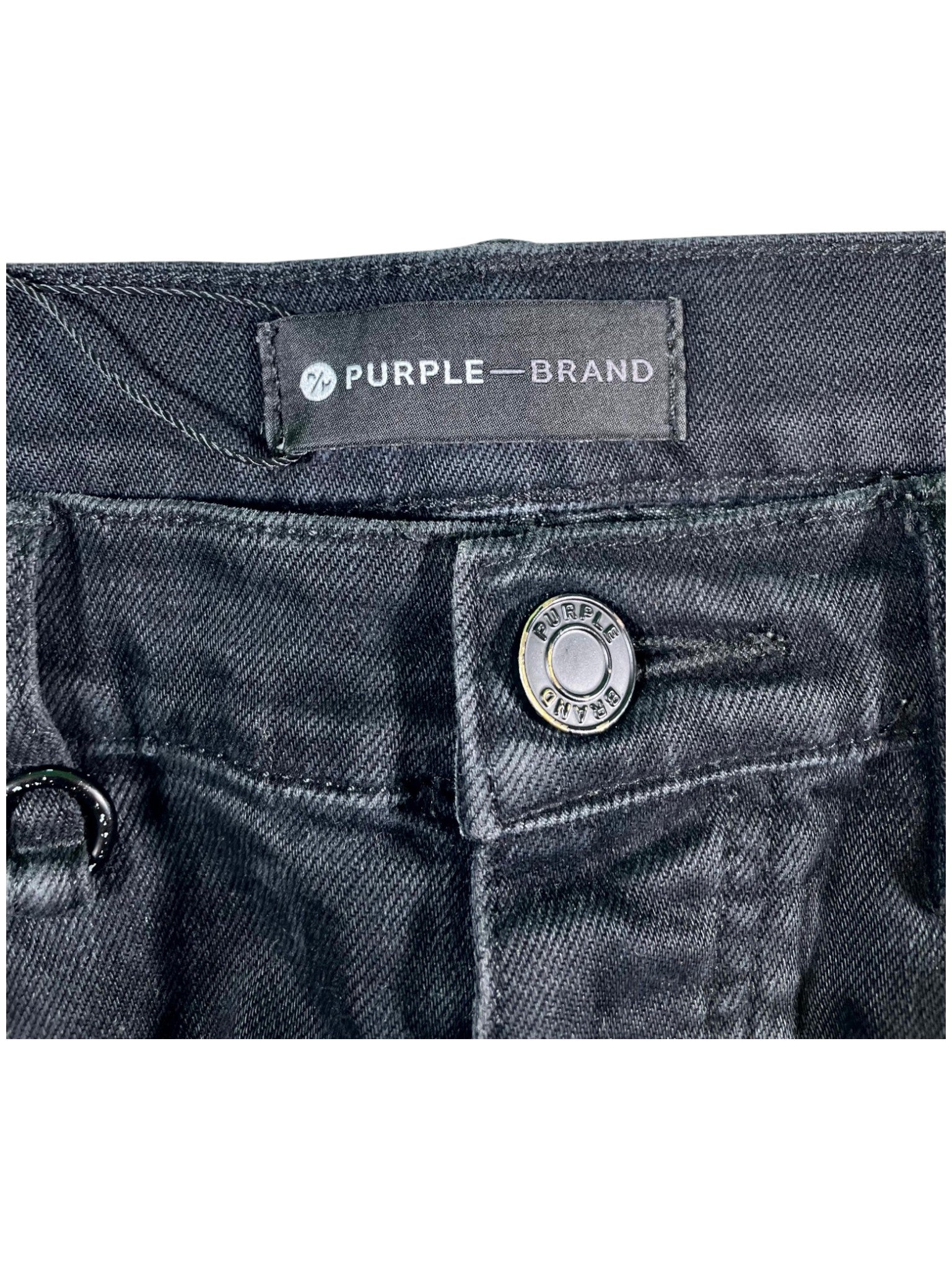 Purple Brand Ripped Black Wash Jeans