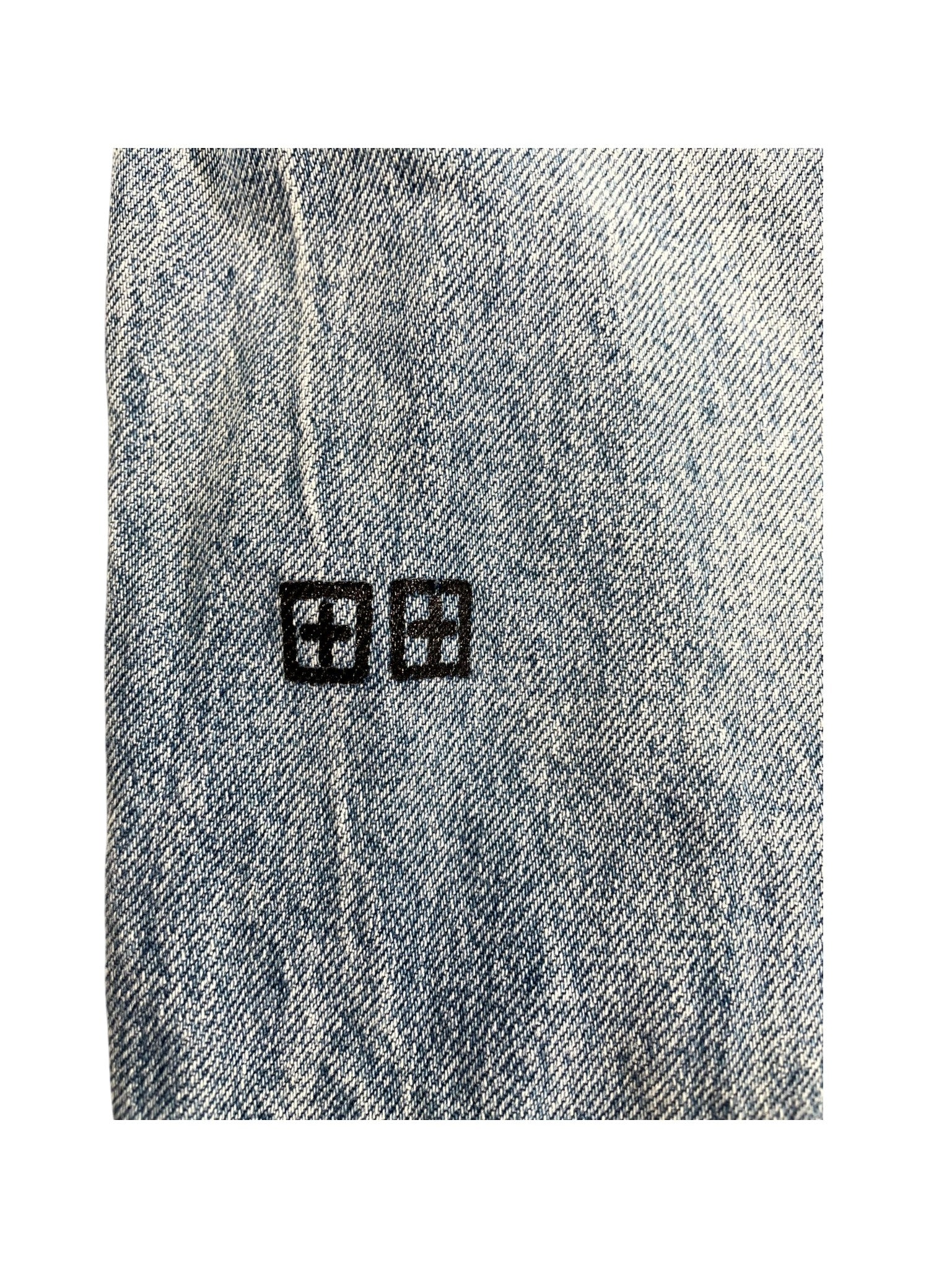 Ksubi "Cheetah Patchwork" Light Wash Jeans