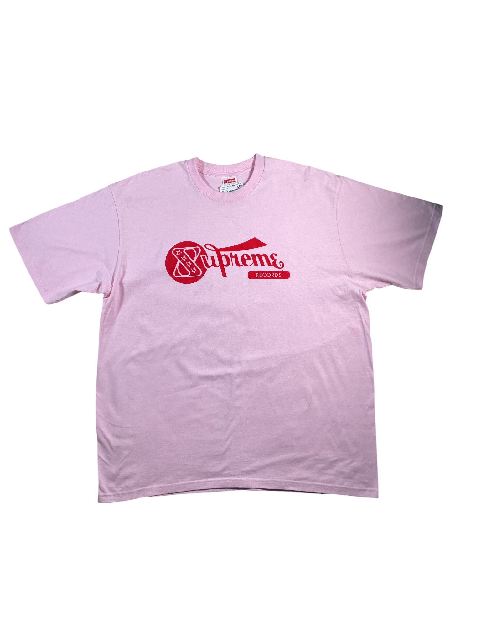 Supreme 'Records' Pink Tee