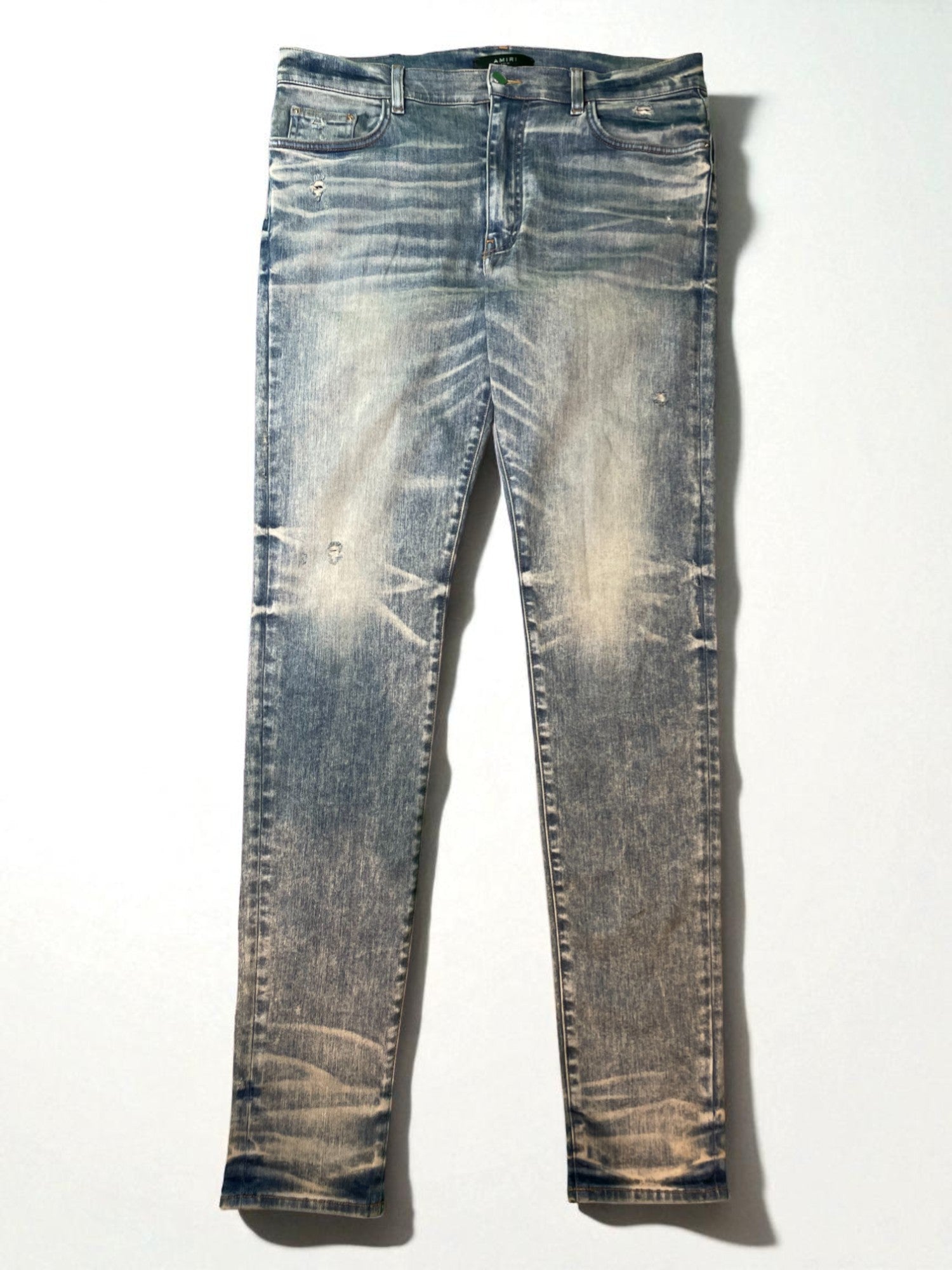 Amiri Thrasher Vintage Wash Plain Blue Jeans