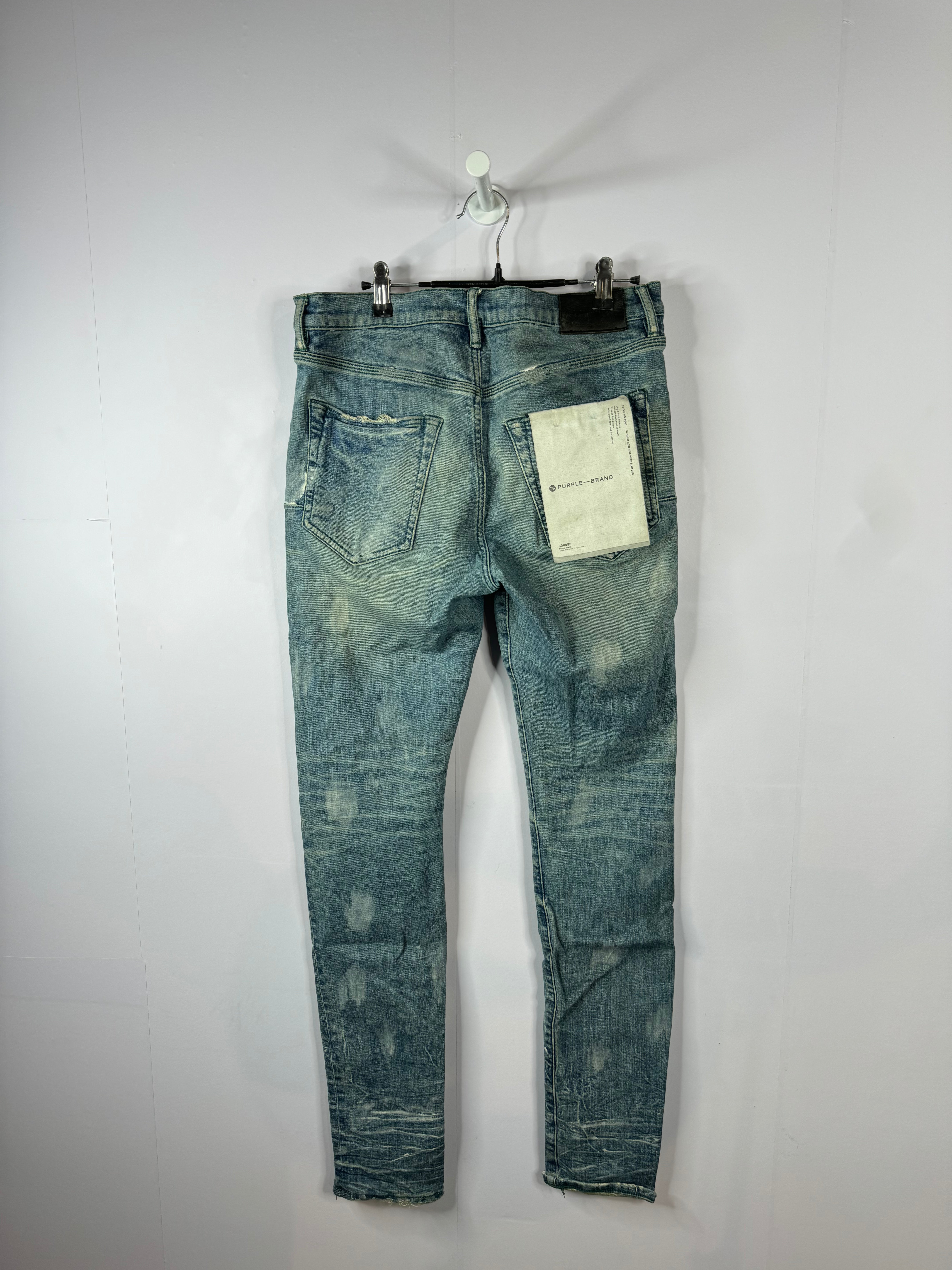 Purple Jeans Light Wash Used 32