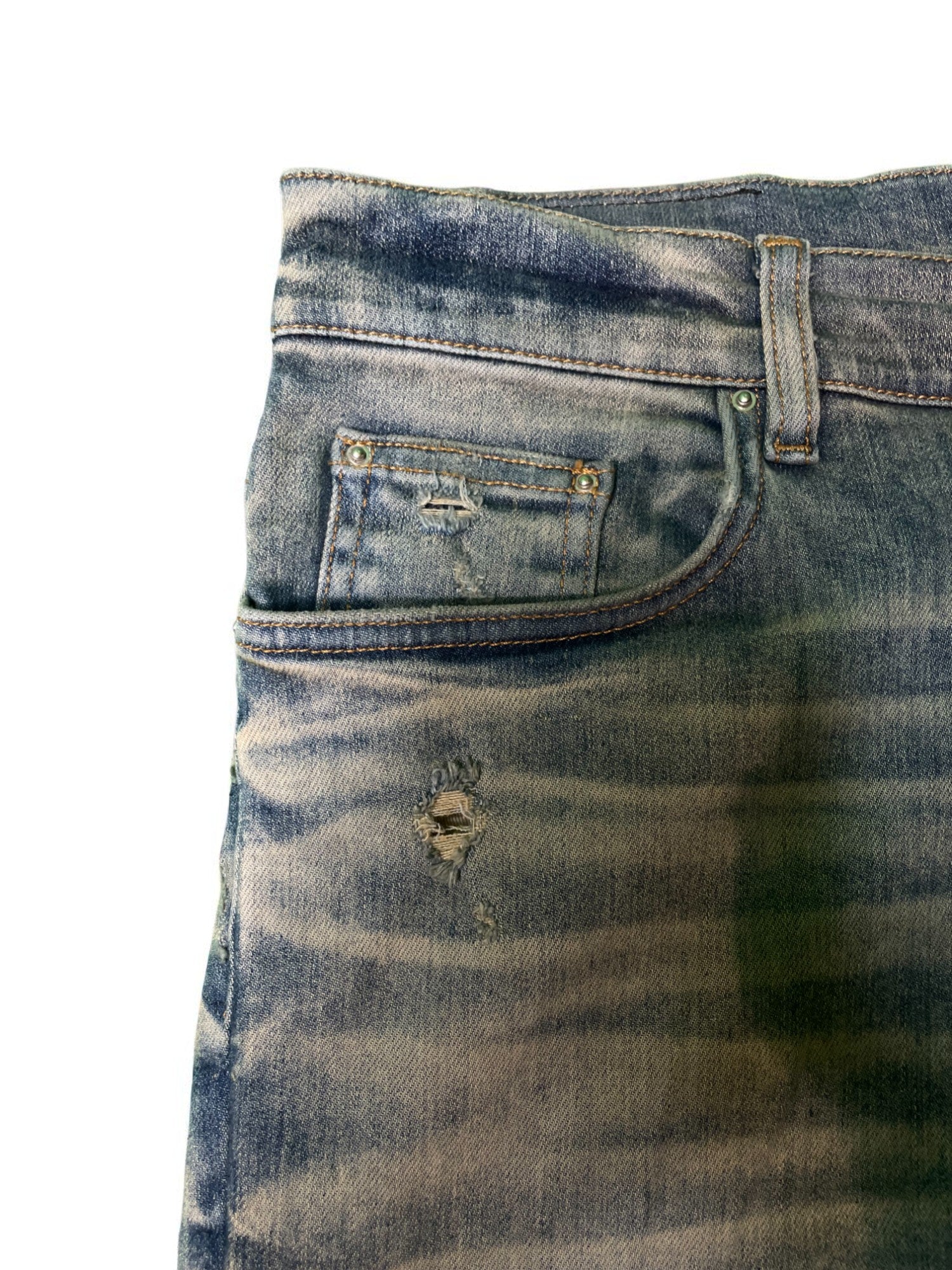 Amiri Thrasher Vintage Wash Plain Blue Jeans