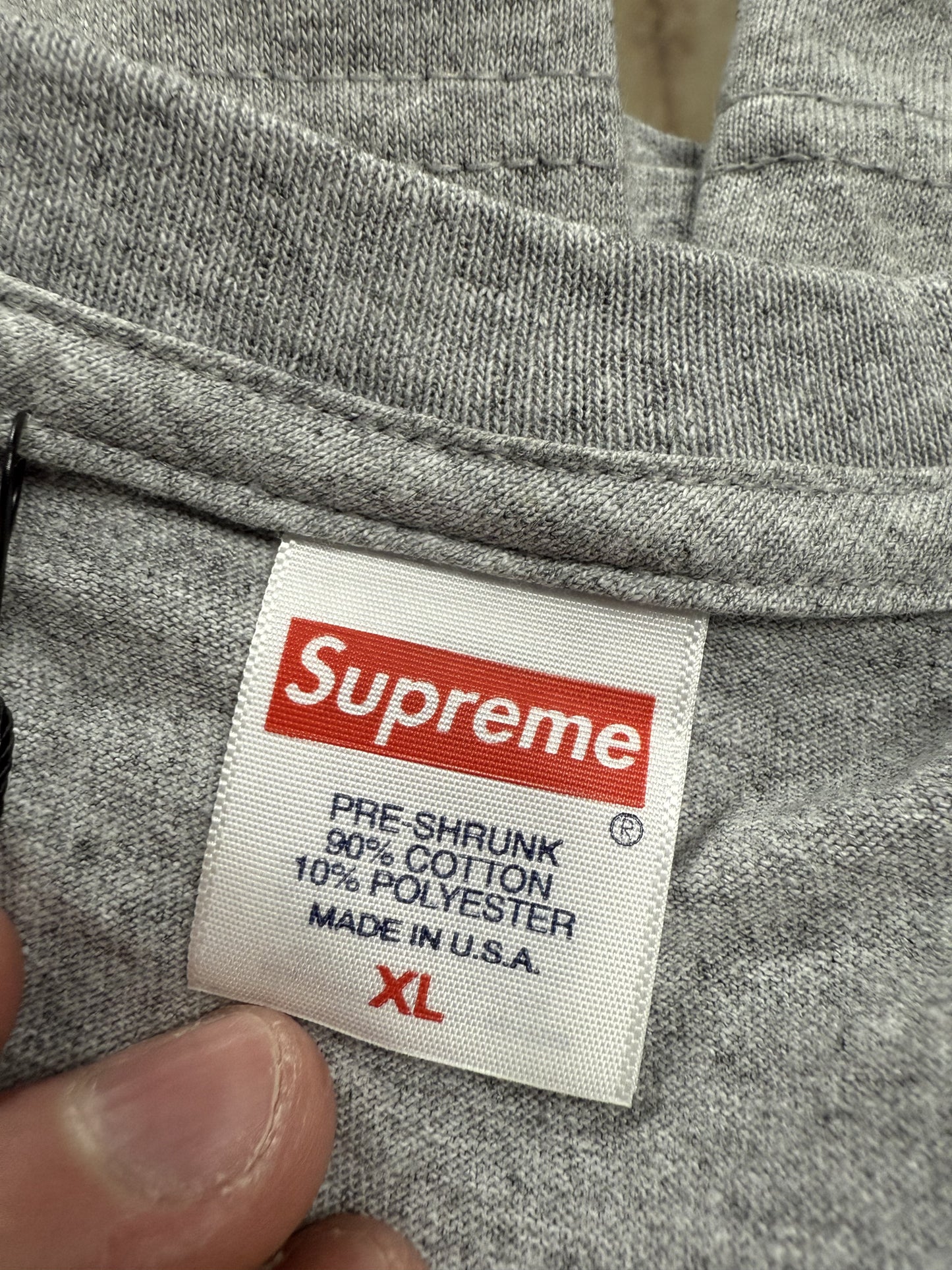Supreme Grey Motion Logo Tee XL New