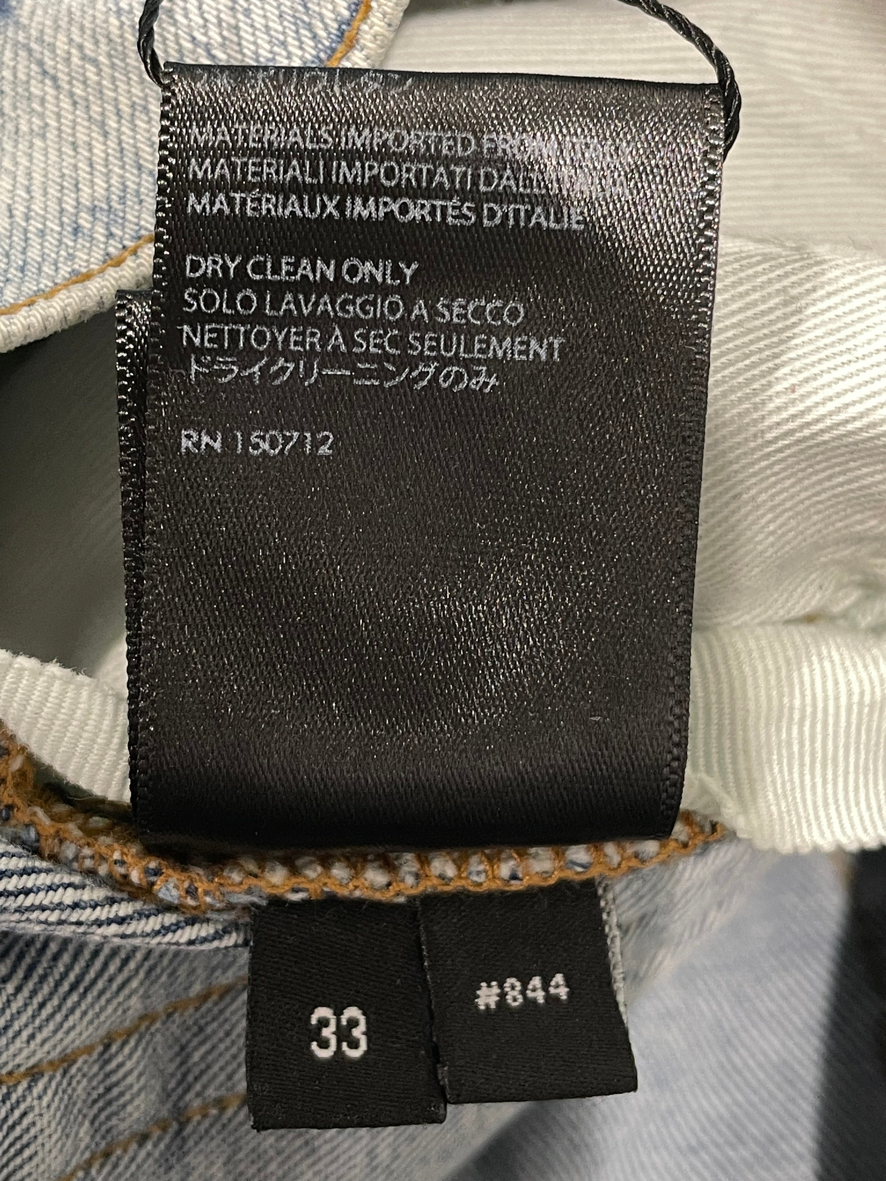 Amiri Playboy Magazine Light Wash Blue Jeans