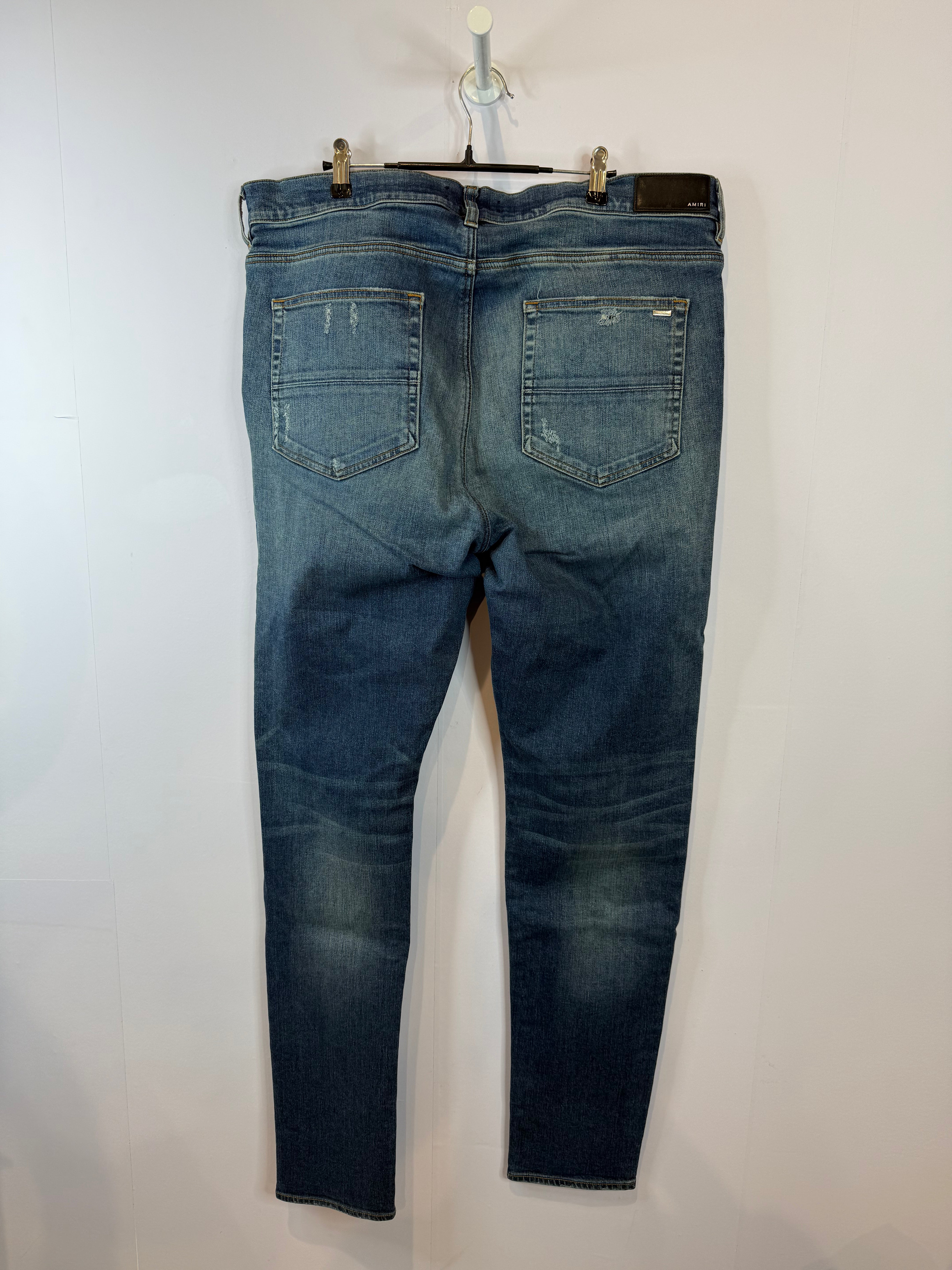 Amiri Jeans Thrasher Blue Ripped Used 40