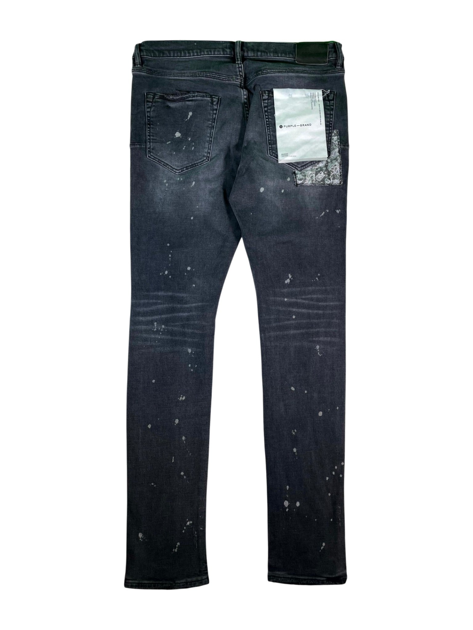 Purple Brand "Paisley Patchwork" Black Wash Jeans