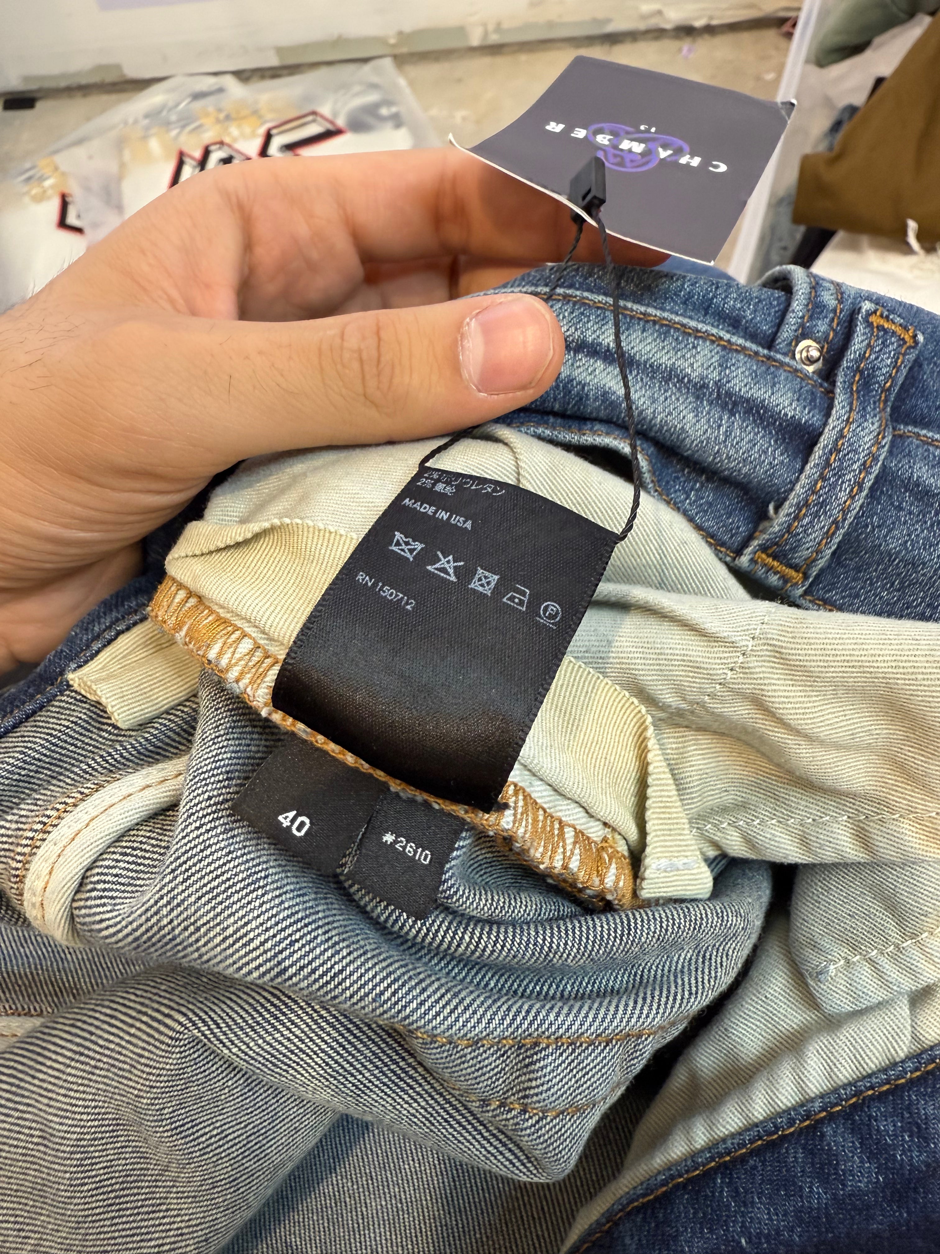 Amiri Jeans Thrasher Blue Ripped Used 40