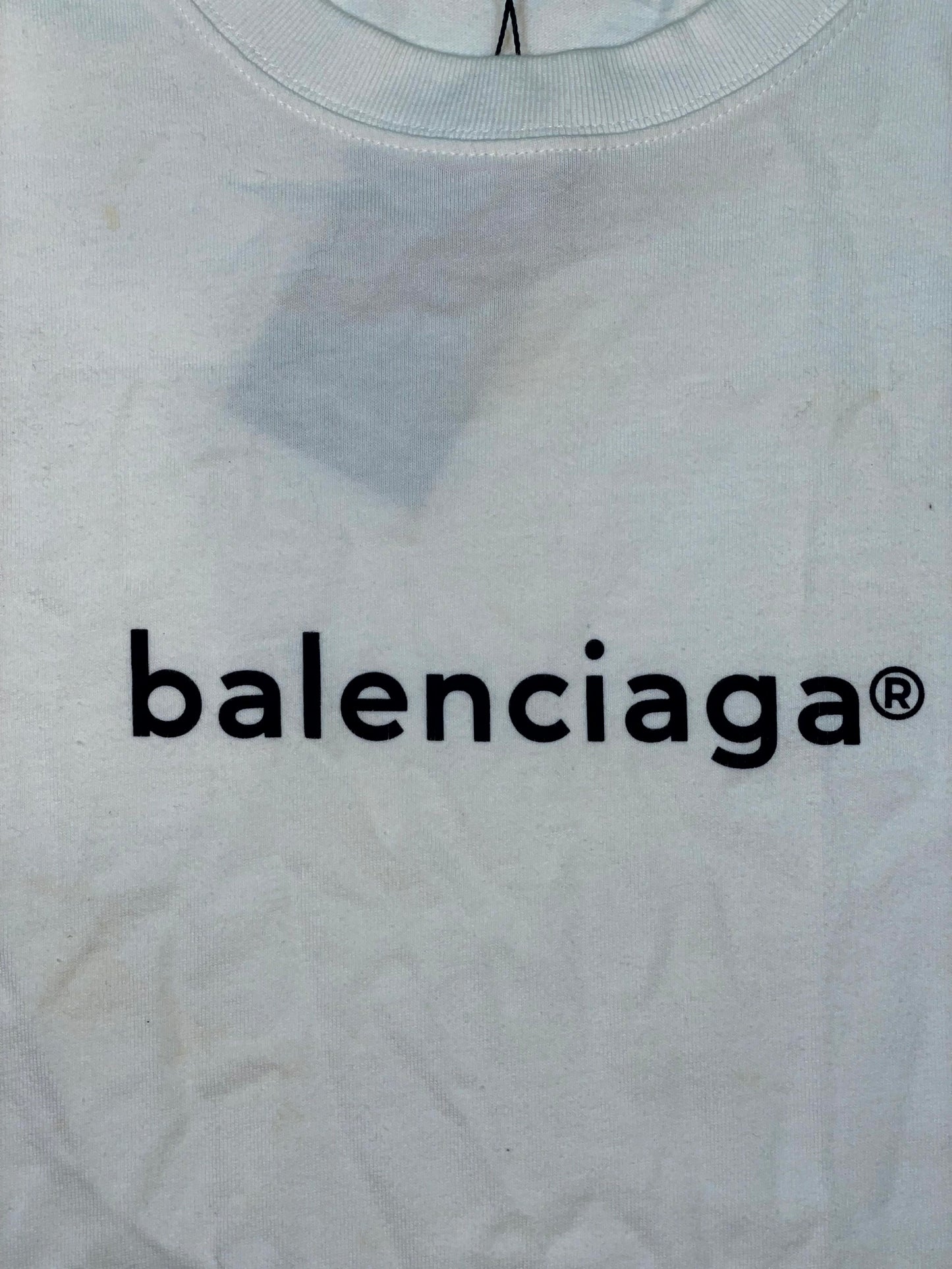 Balenciaga Trademark Logo White Tee