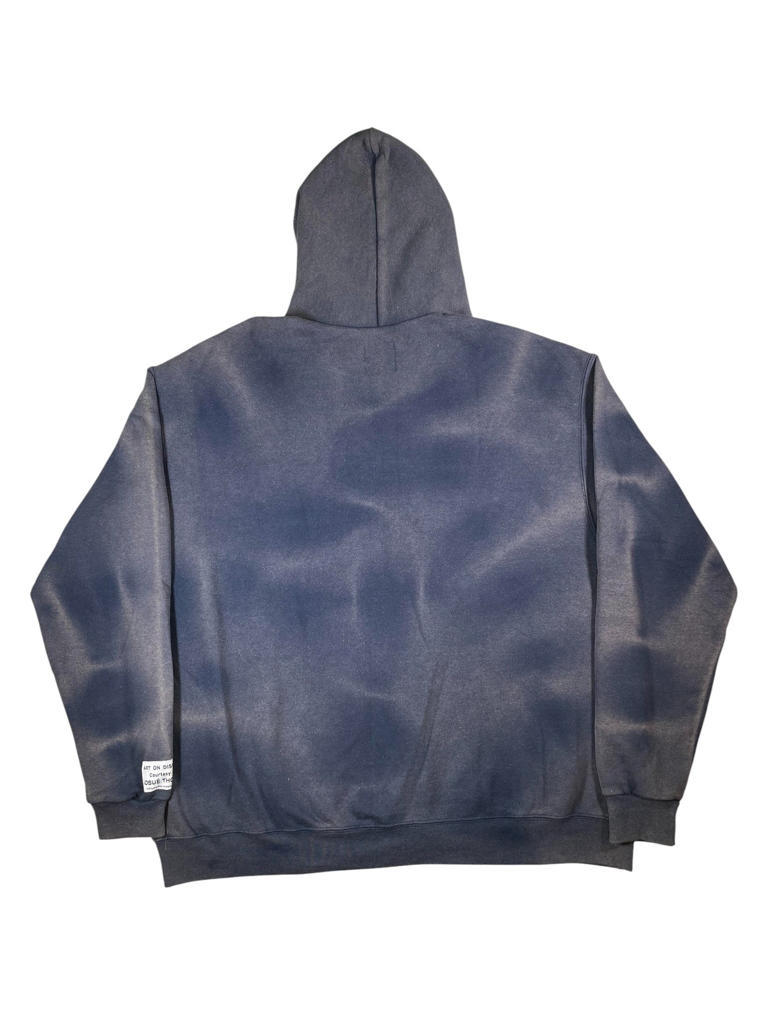 Gallery Dept Navy Faded Yellow Zip Up Hoodie