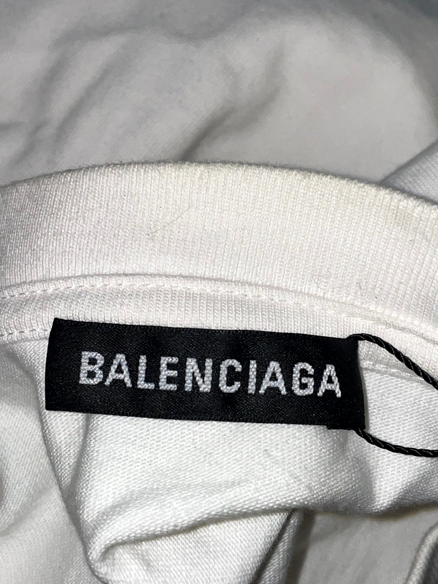 Balenciaga Trademark Logo White Tee