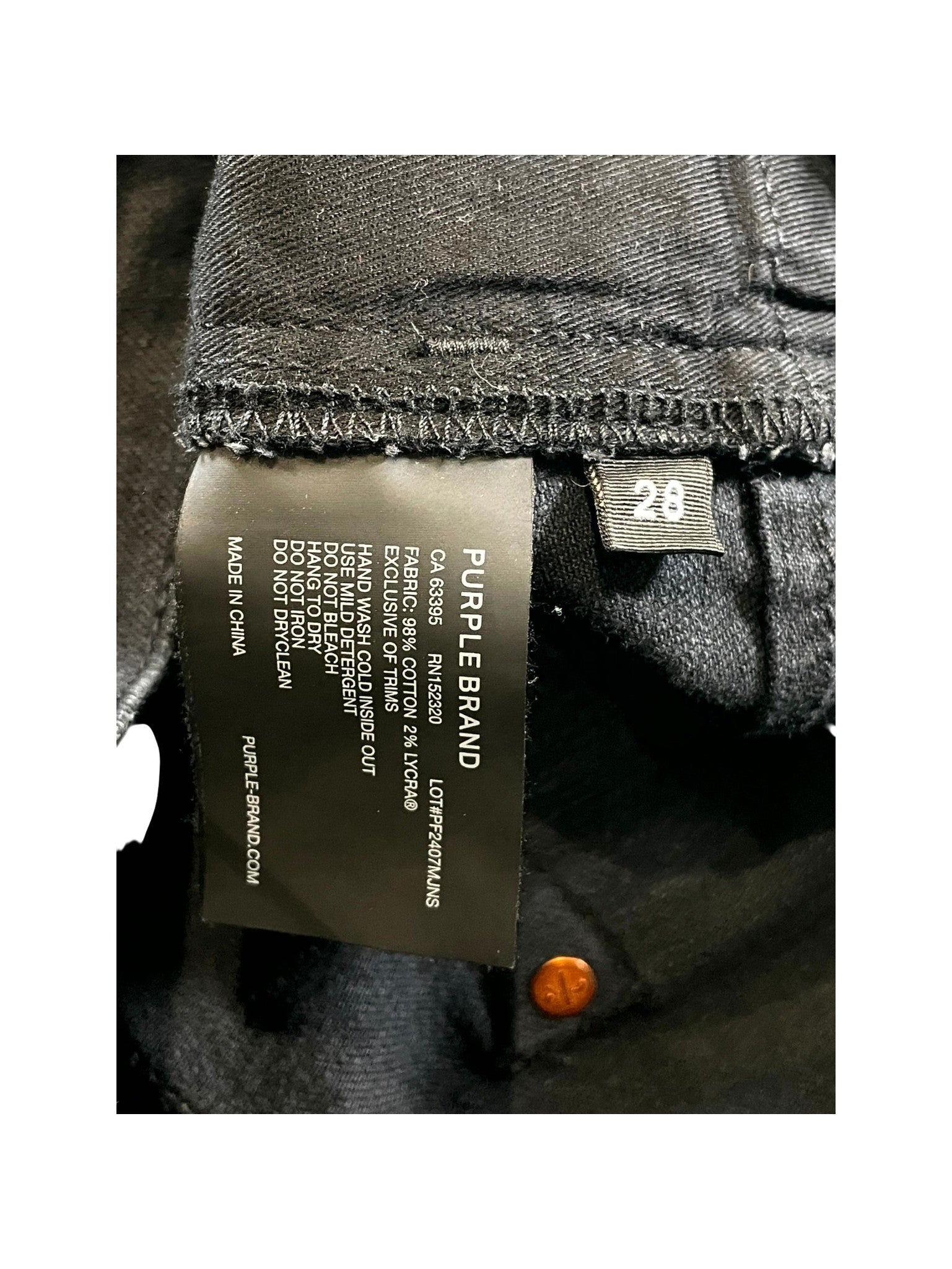 Purple Brand Black Jeans