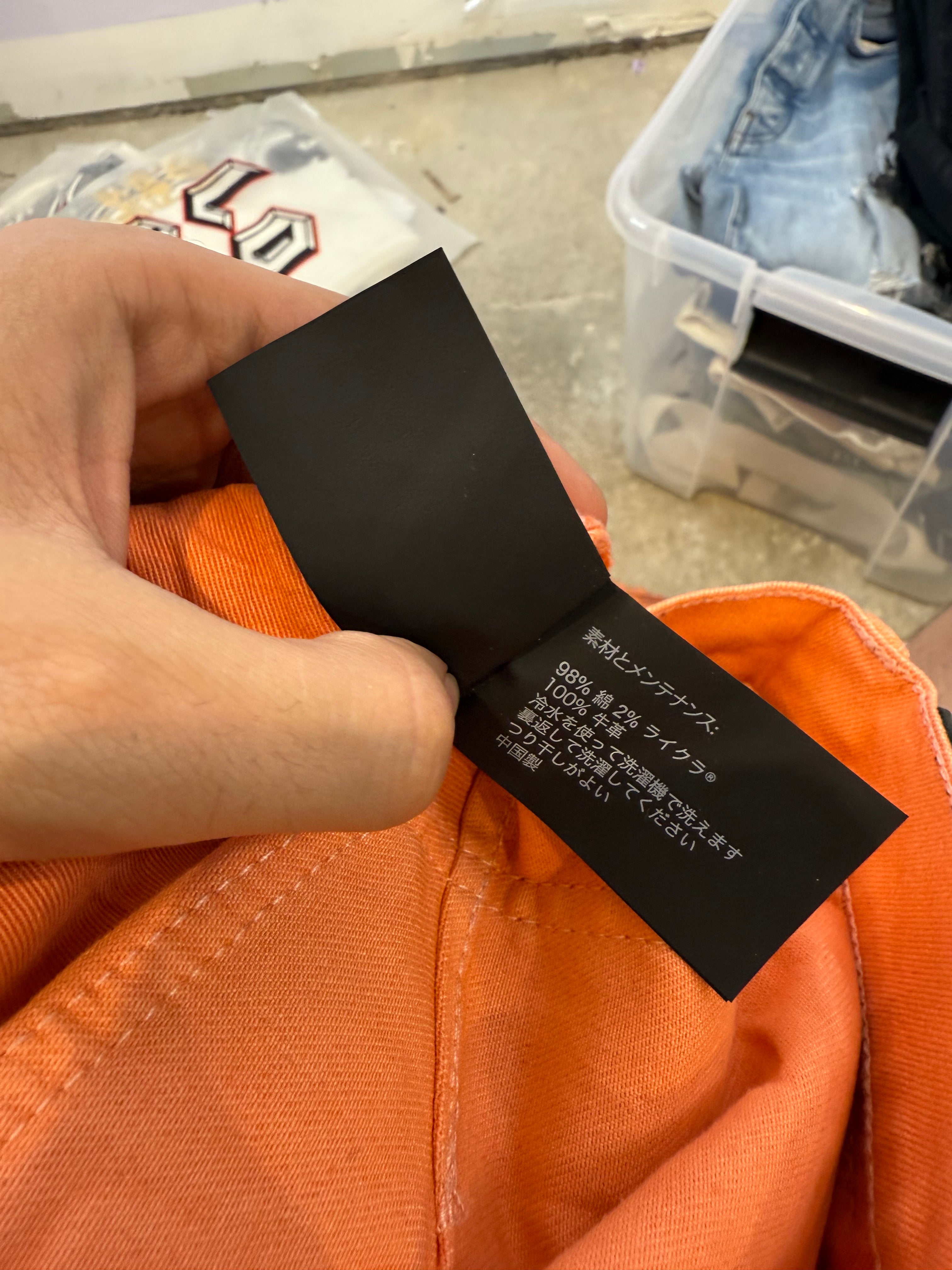 Purple Jeans Bright Orange Wax Used 36