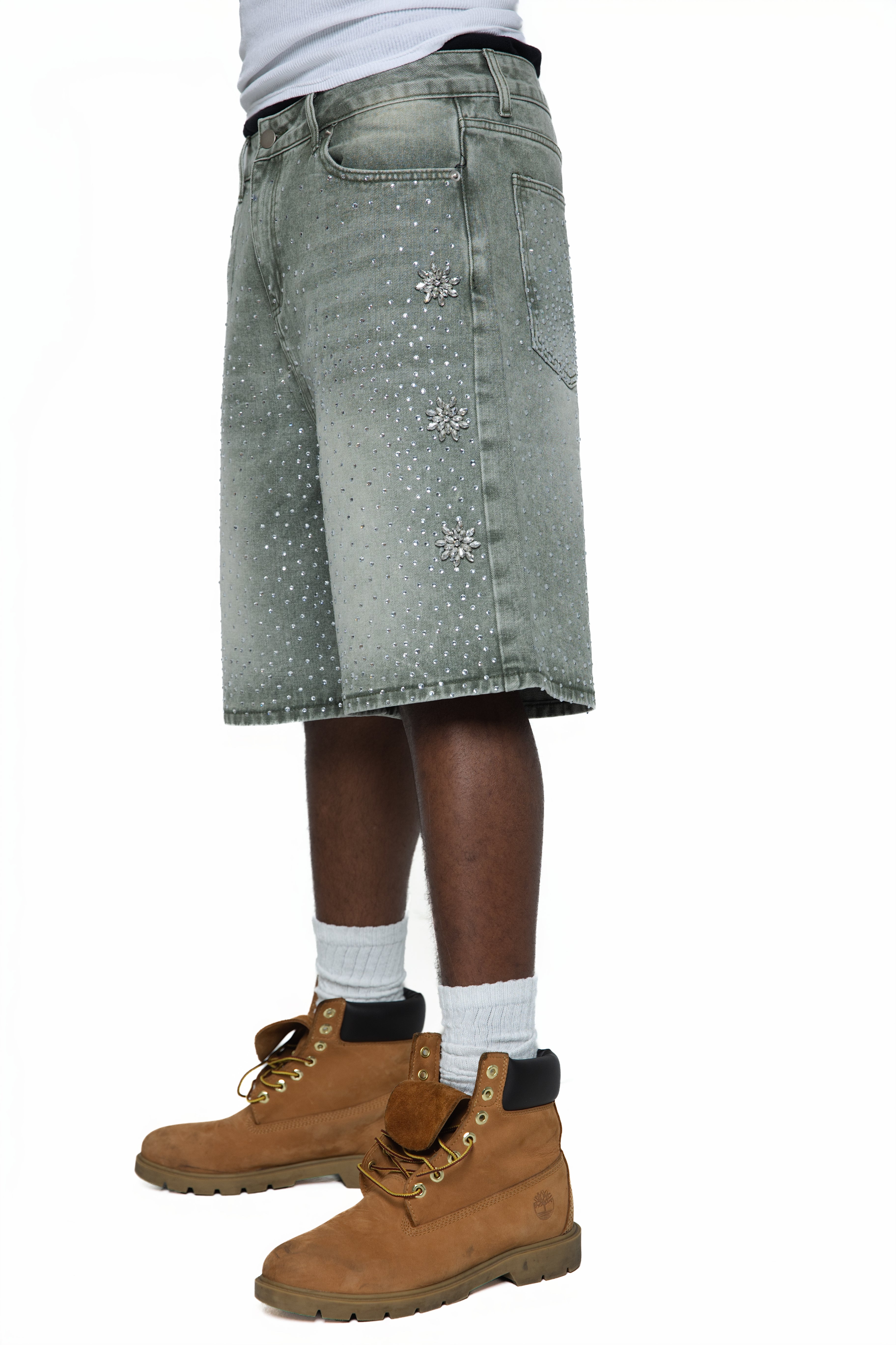 Fraternal Desires 'Astro' Grey Jeans Shorts