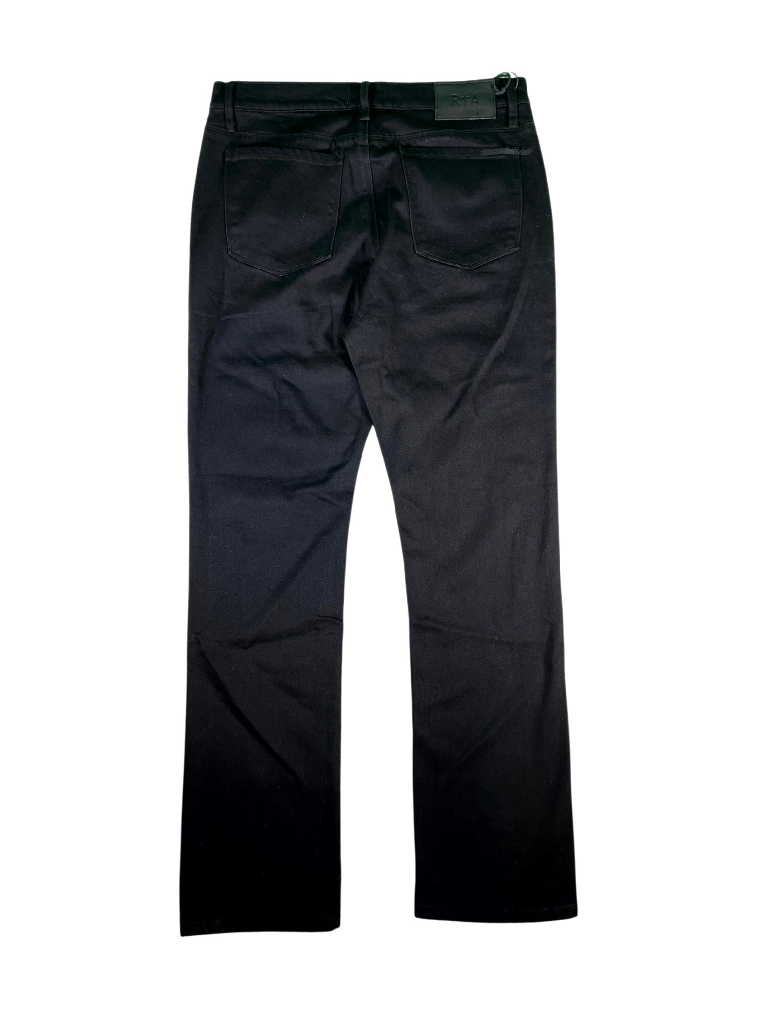 RTA Embroidered Logo Black Jeans