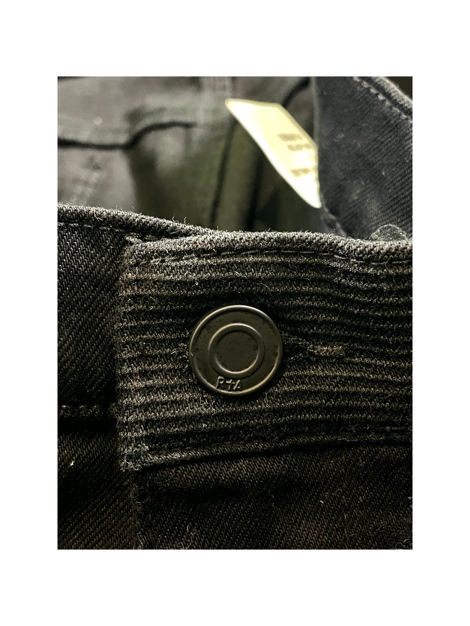 RTA Embroidered Logo Black Jeans