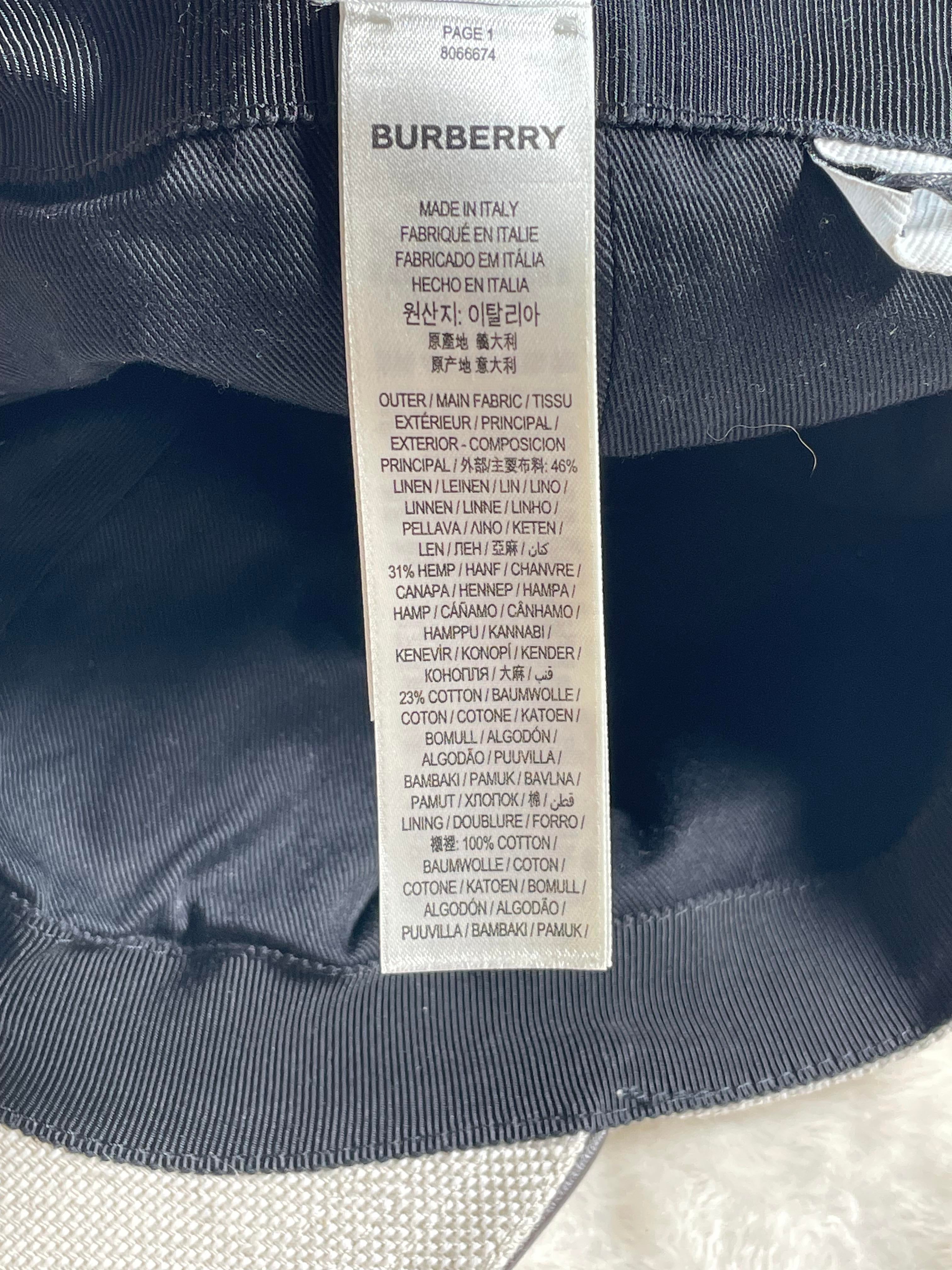Burberry Linen Patch Cap