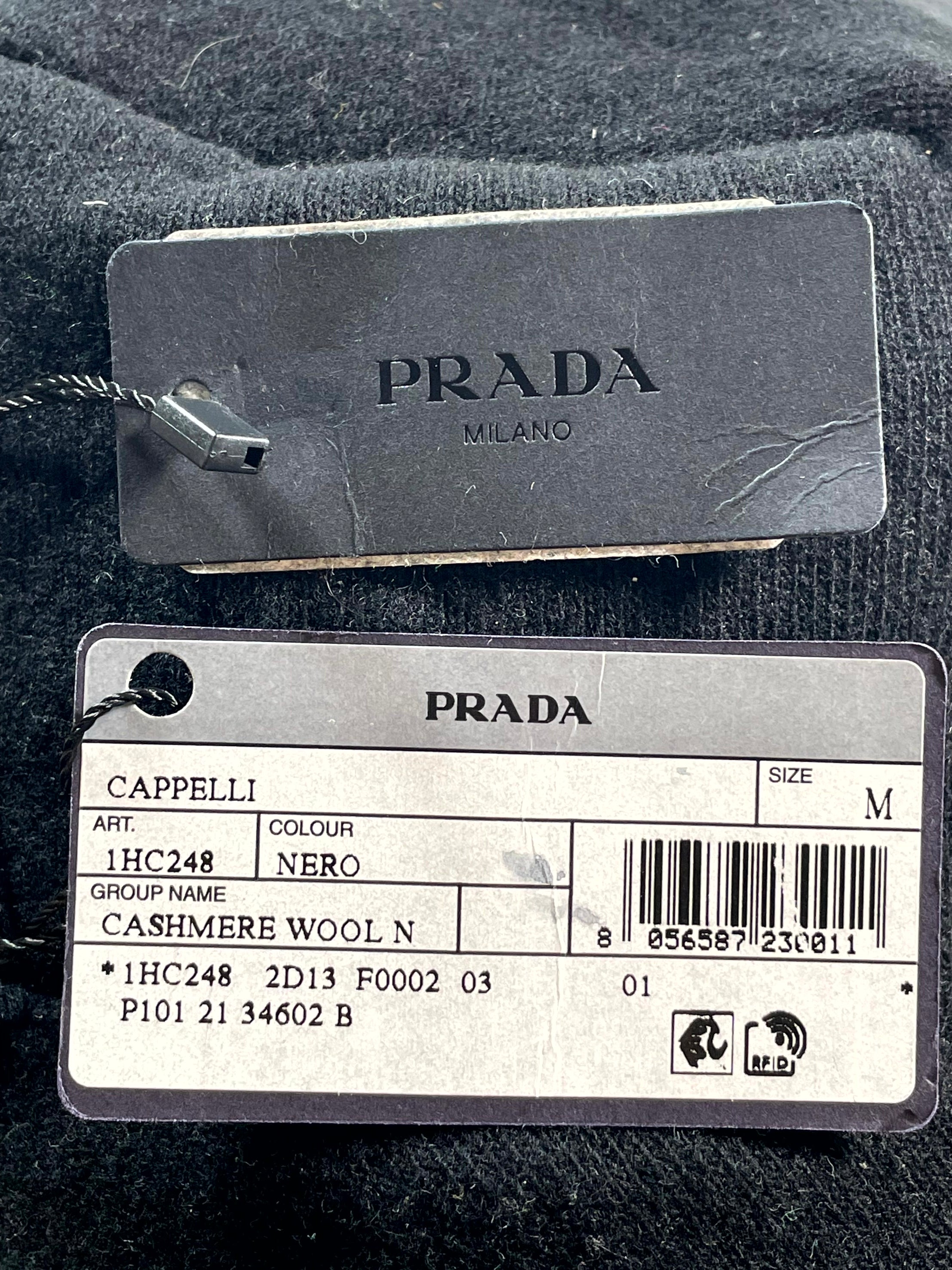 Prada Knitted Bucket Black, Red & Blue Cap