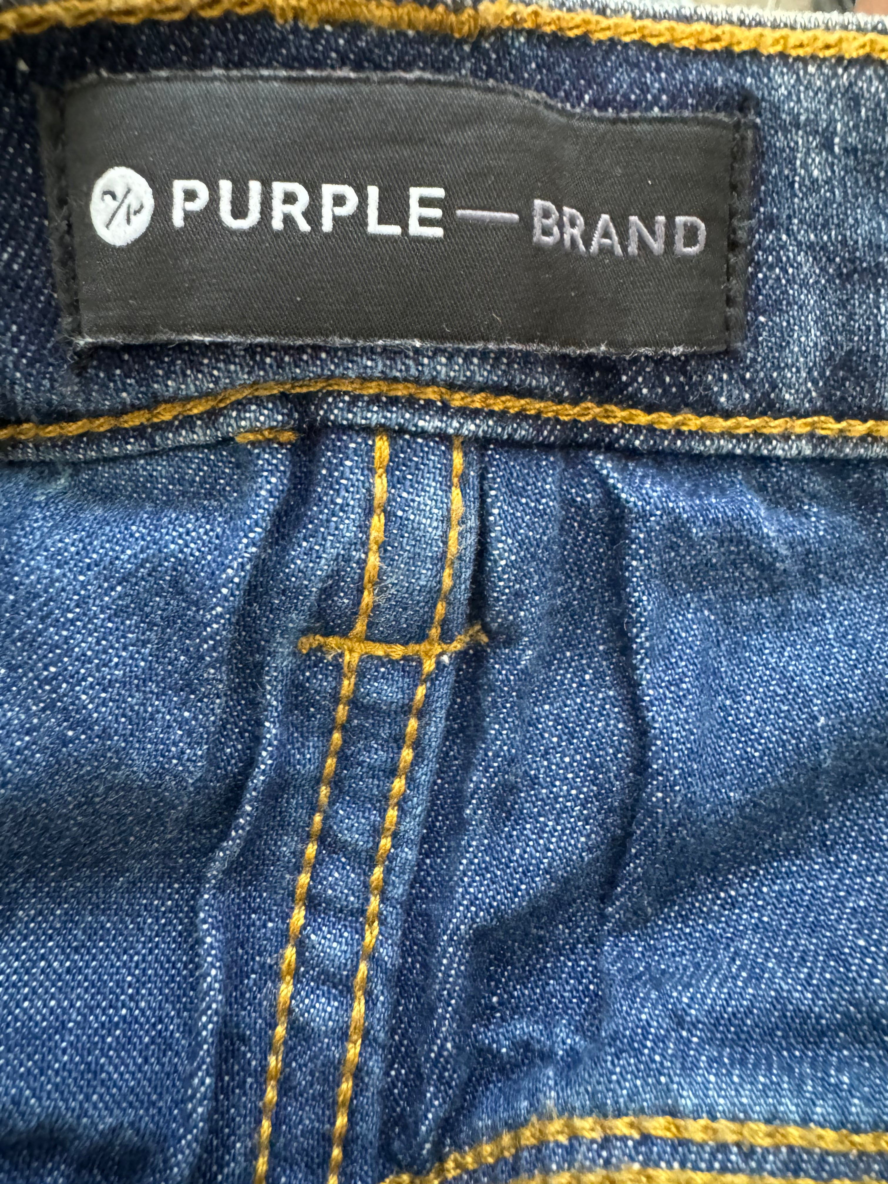 Purple Brand Jeans Paint Splatter Used 34