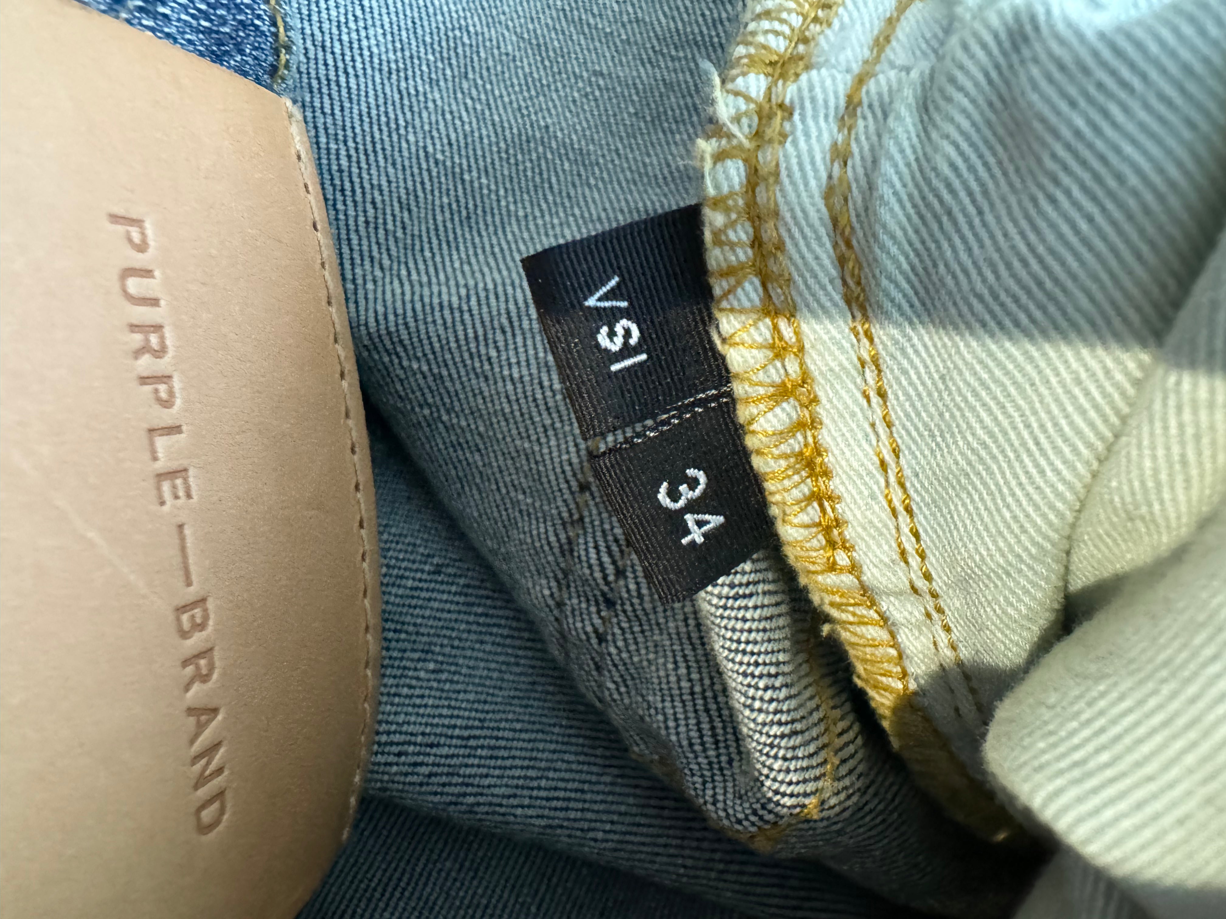 Purple Brand Jeans Paint Splatter Used 34