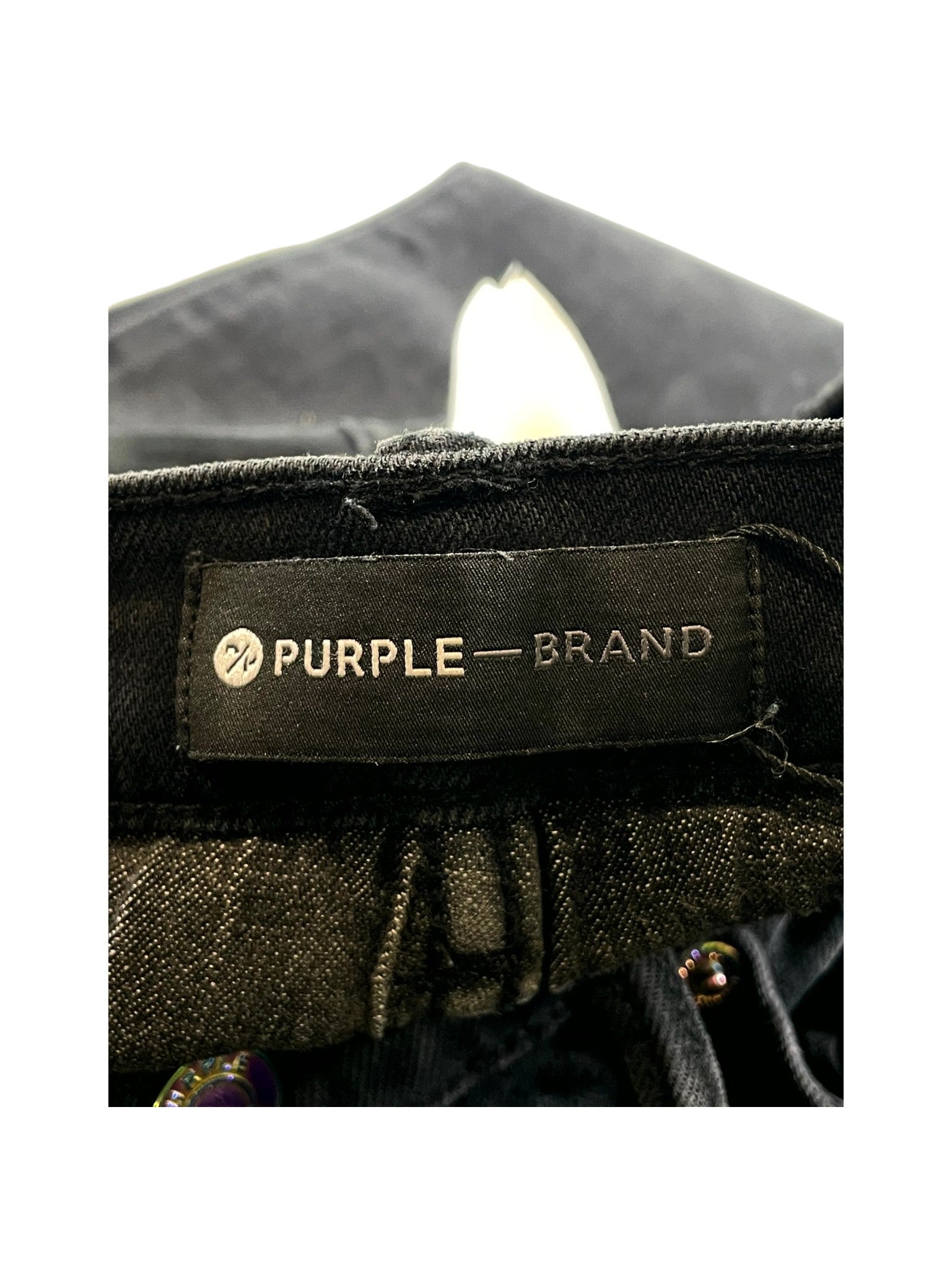 Purple Brand Patchwork Black & Silver Jeans