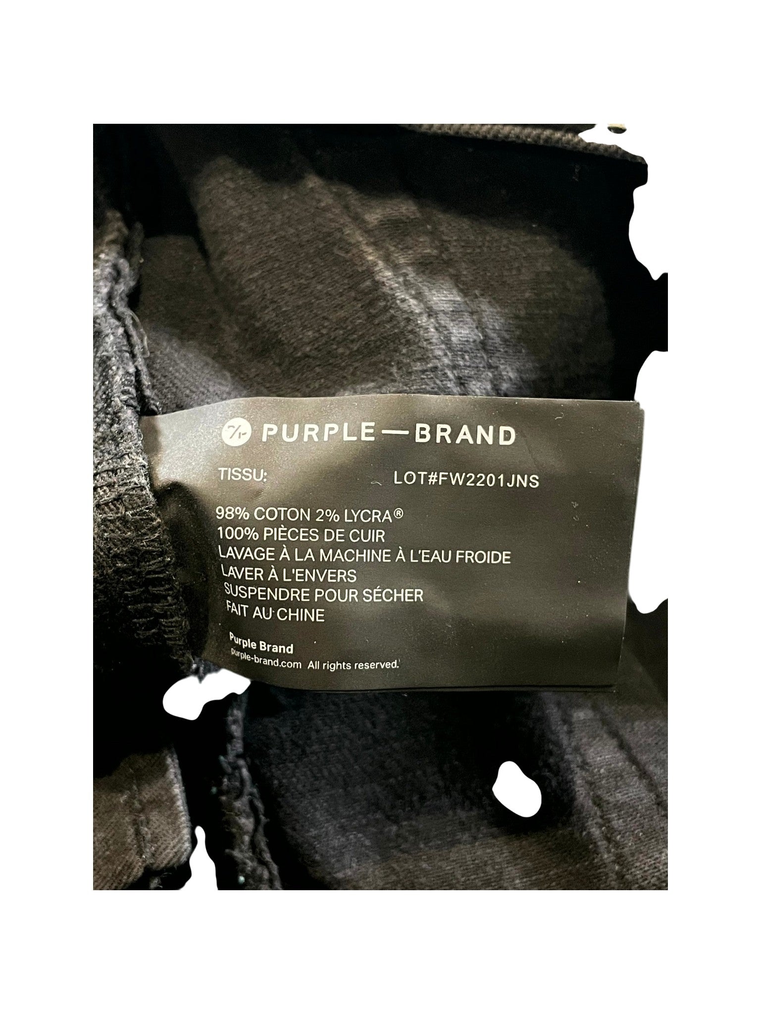 Purple Brand Patchwork Black & Silver Jeans