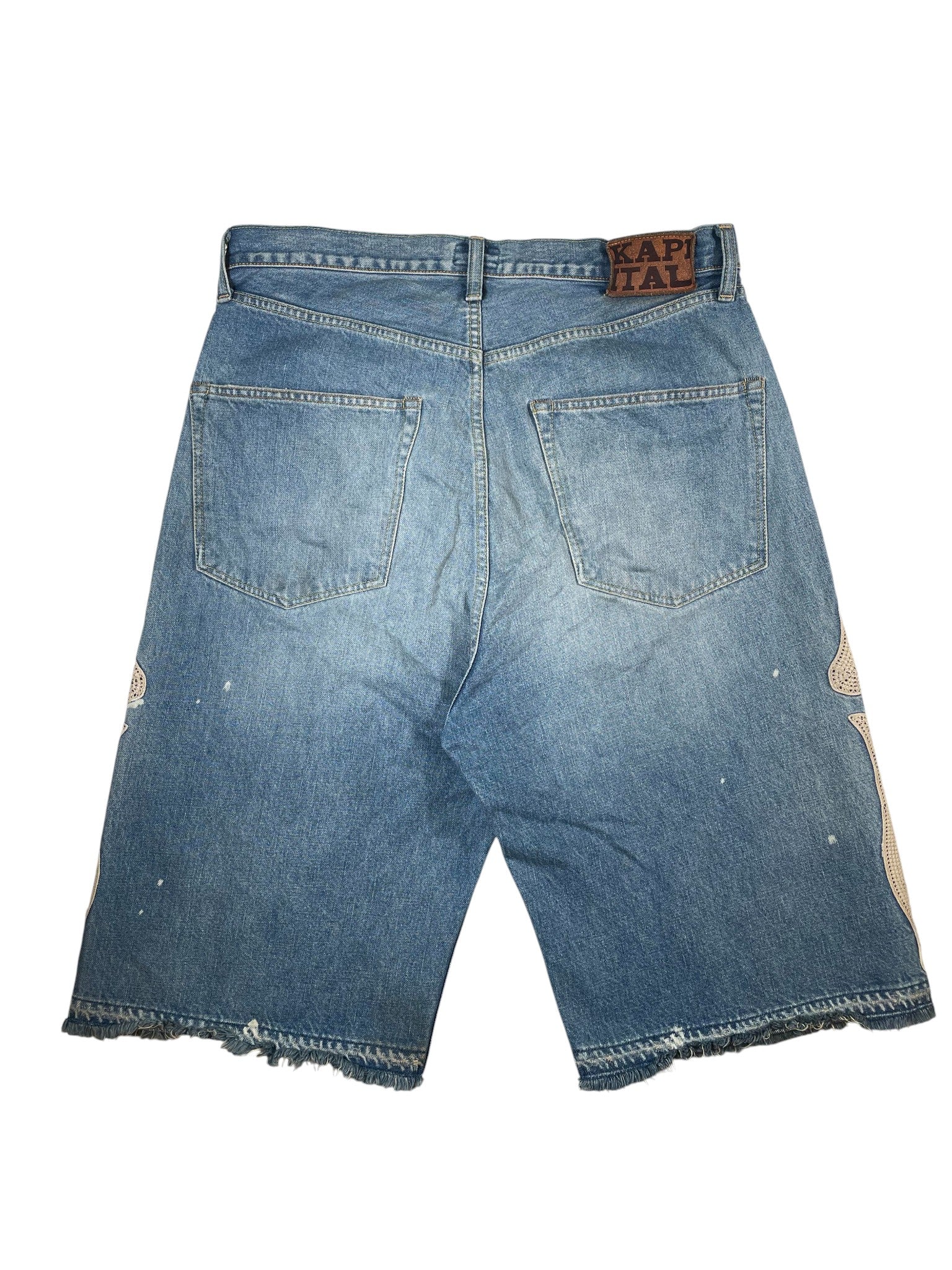 Kapital Bone Blue Jean Shorts