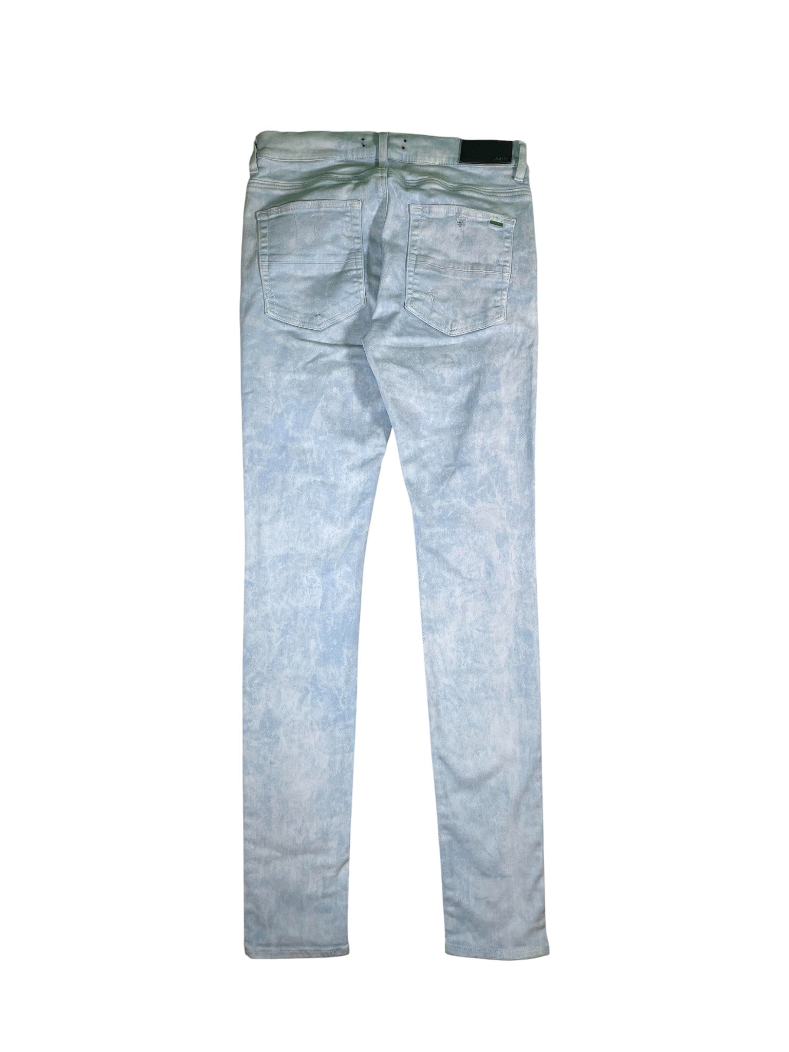 Amiri Blue Patch Bleach Wash Jeans