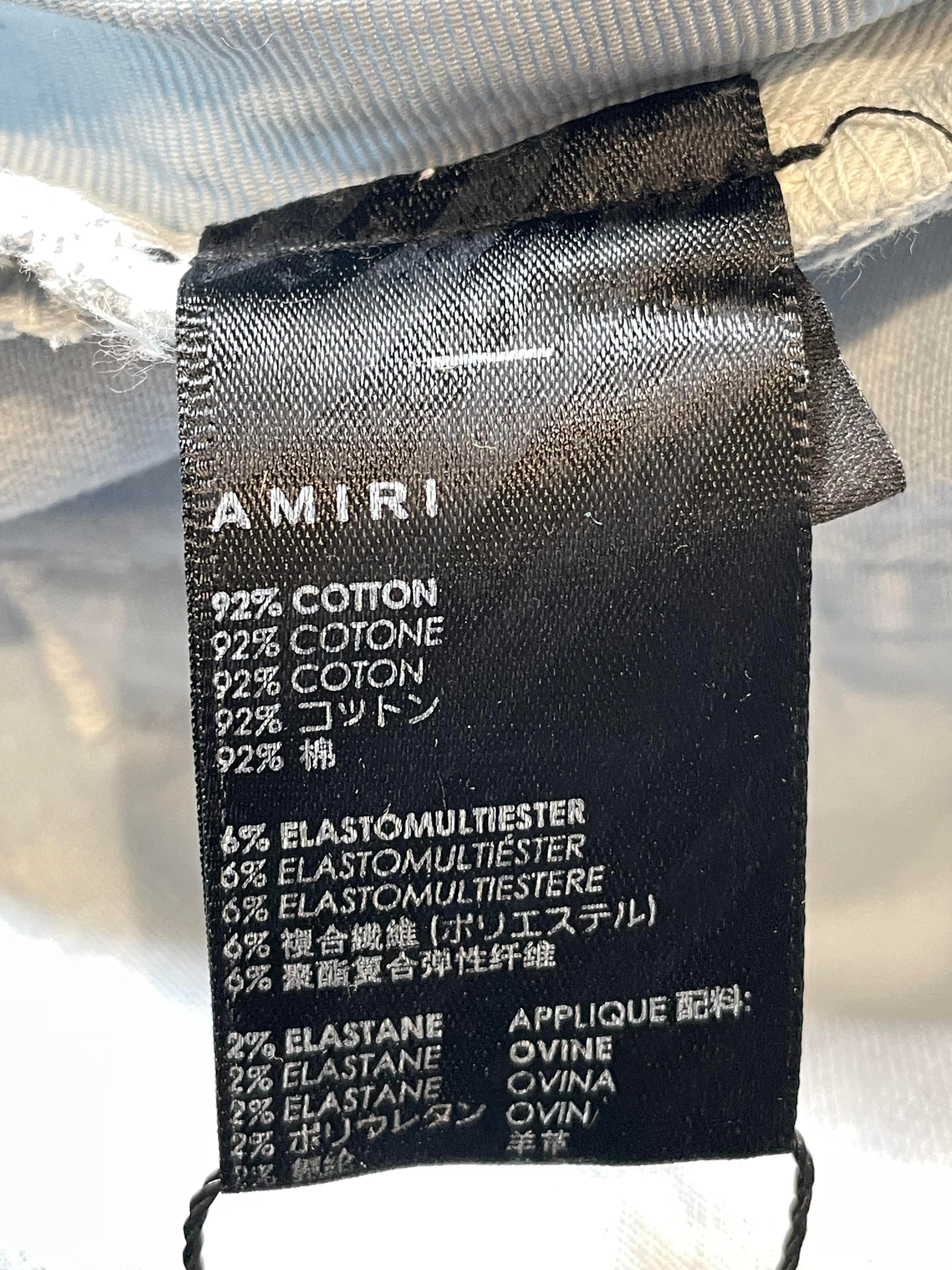 Amiri Blue Patch Bleach Wash Jeans